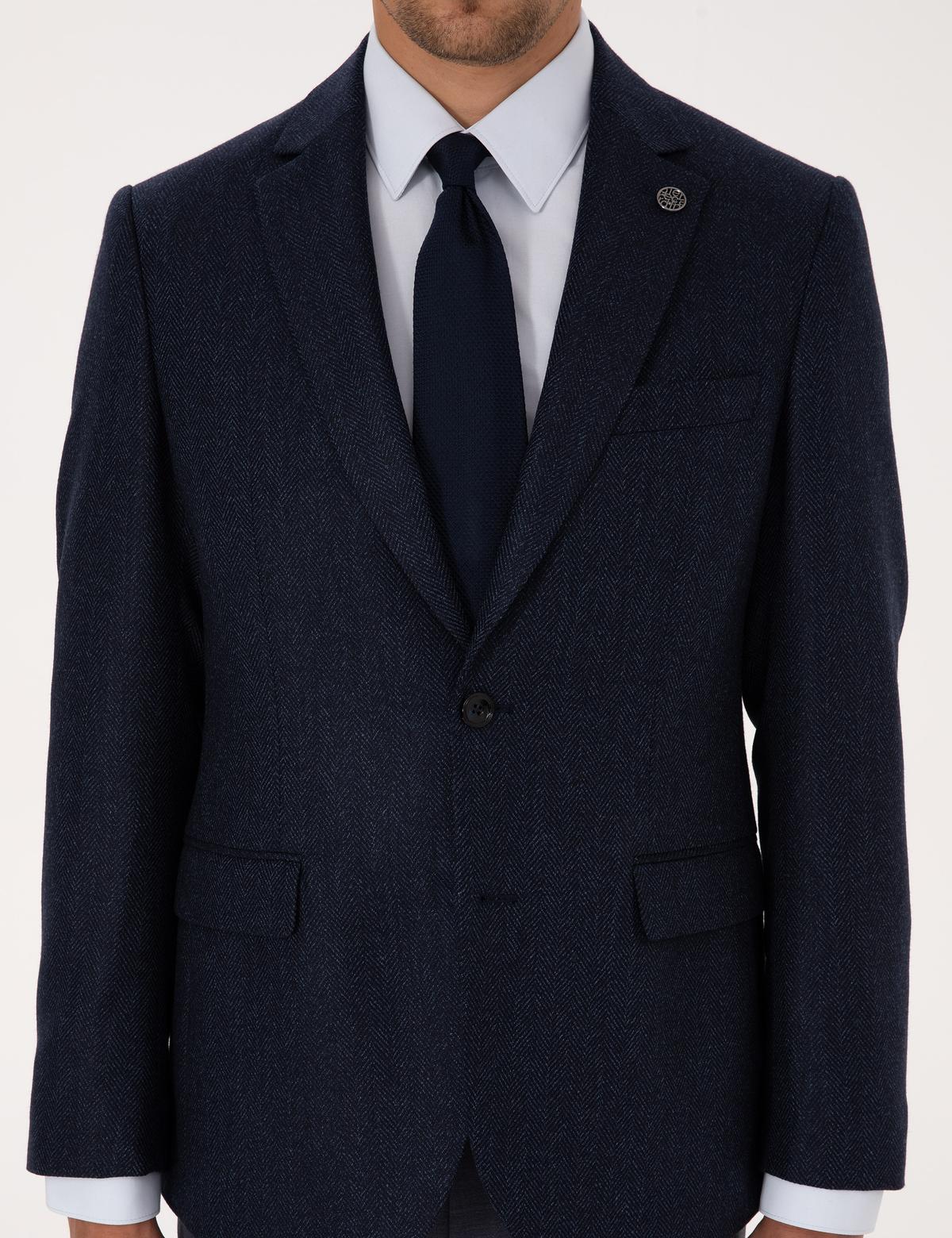 Lacivert Slim Fit Ceket - 50311205017