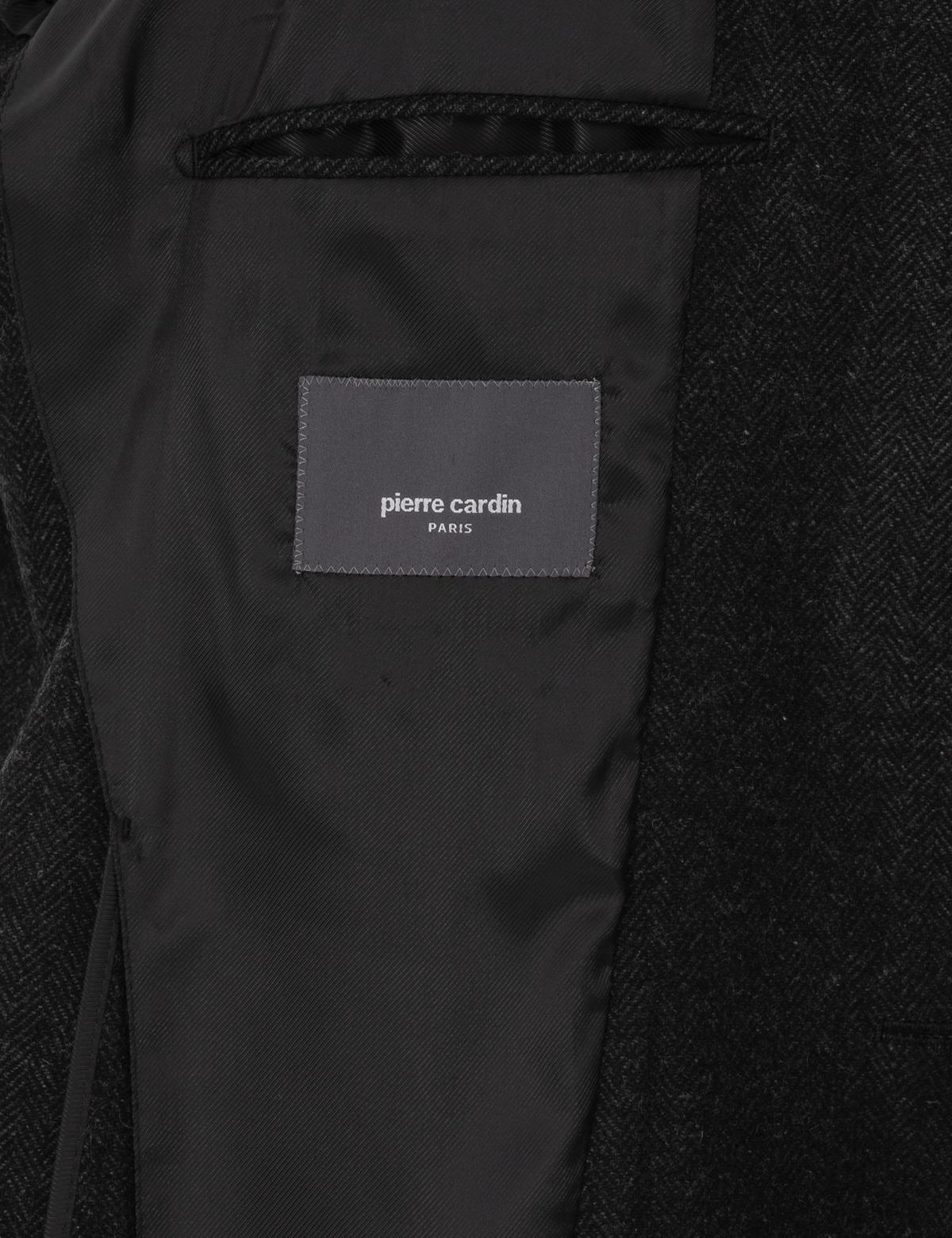 Antrasit Slim Fit Yün Karışımlı Balıksırtı Ceket - 50311215047