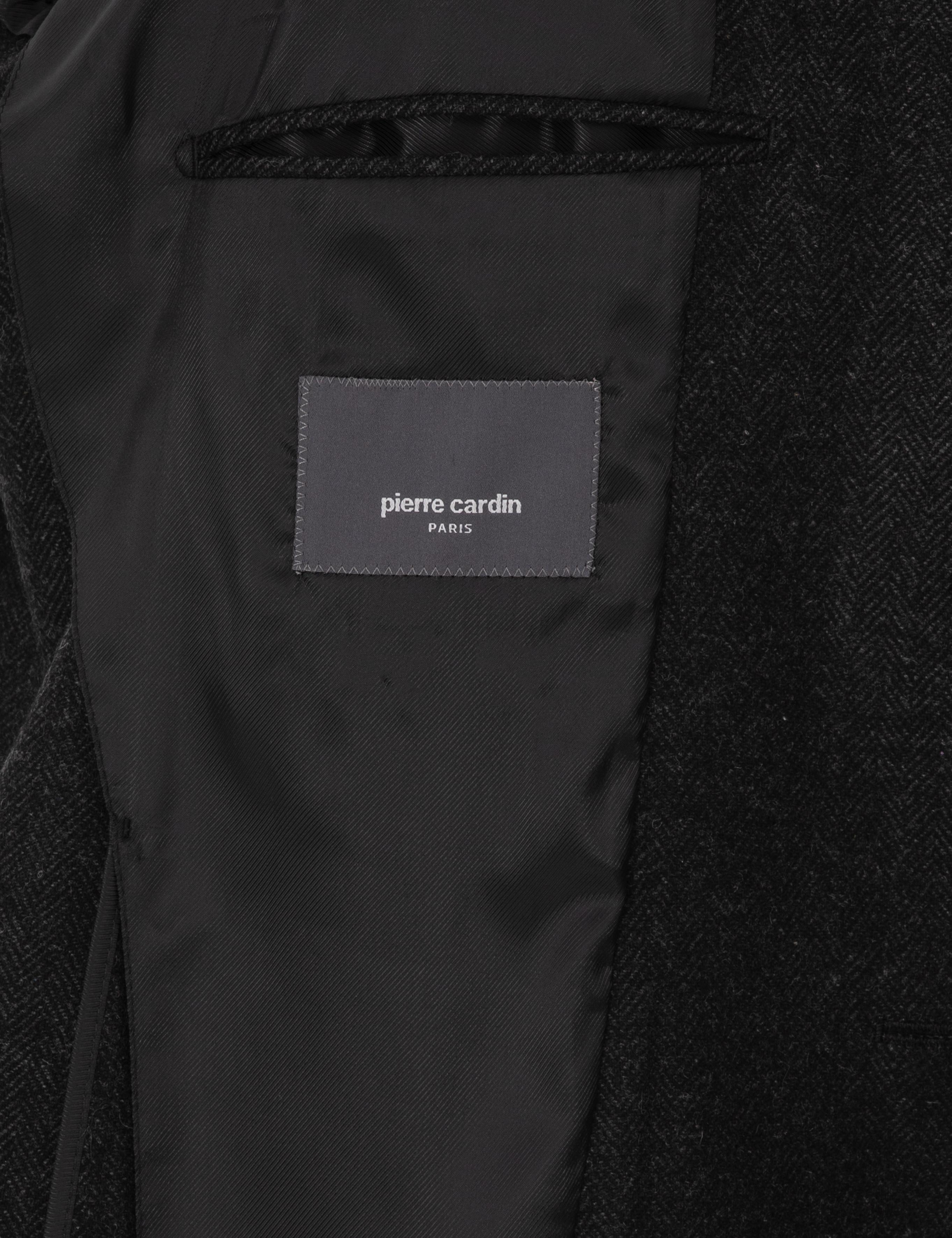 Antrasit Slim Fit Yün Karışımlı Balıksırtı Ceket