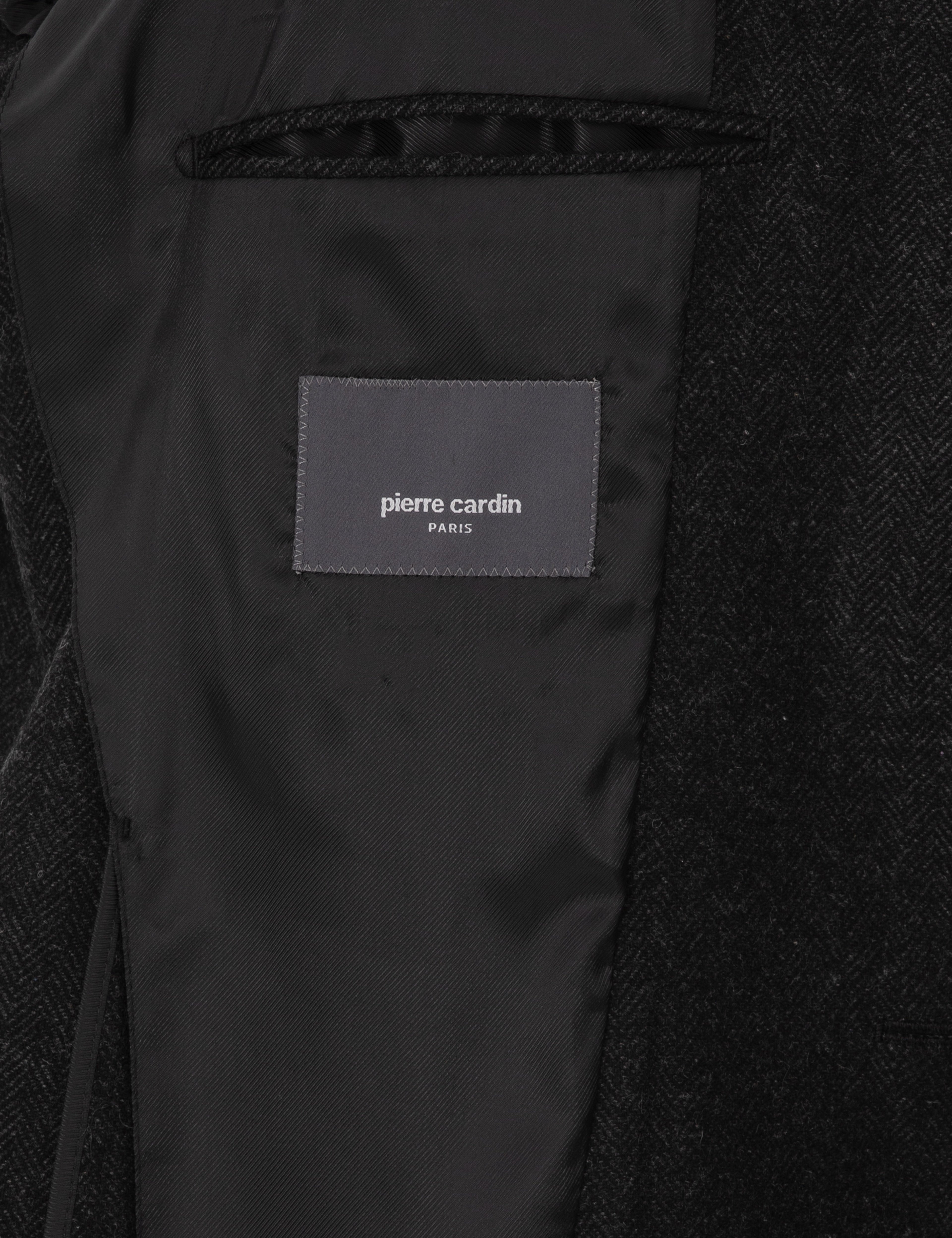 Antrasit Slim Fit Yün Karışımlı Balıksırtı Ceket - Image 6