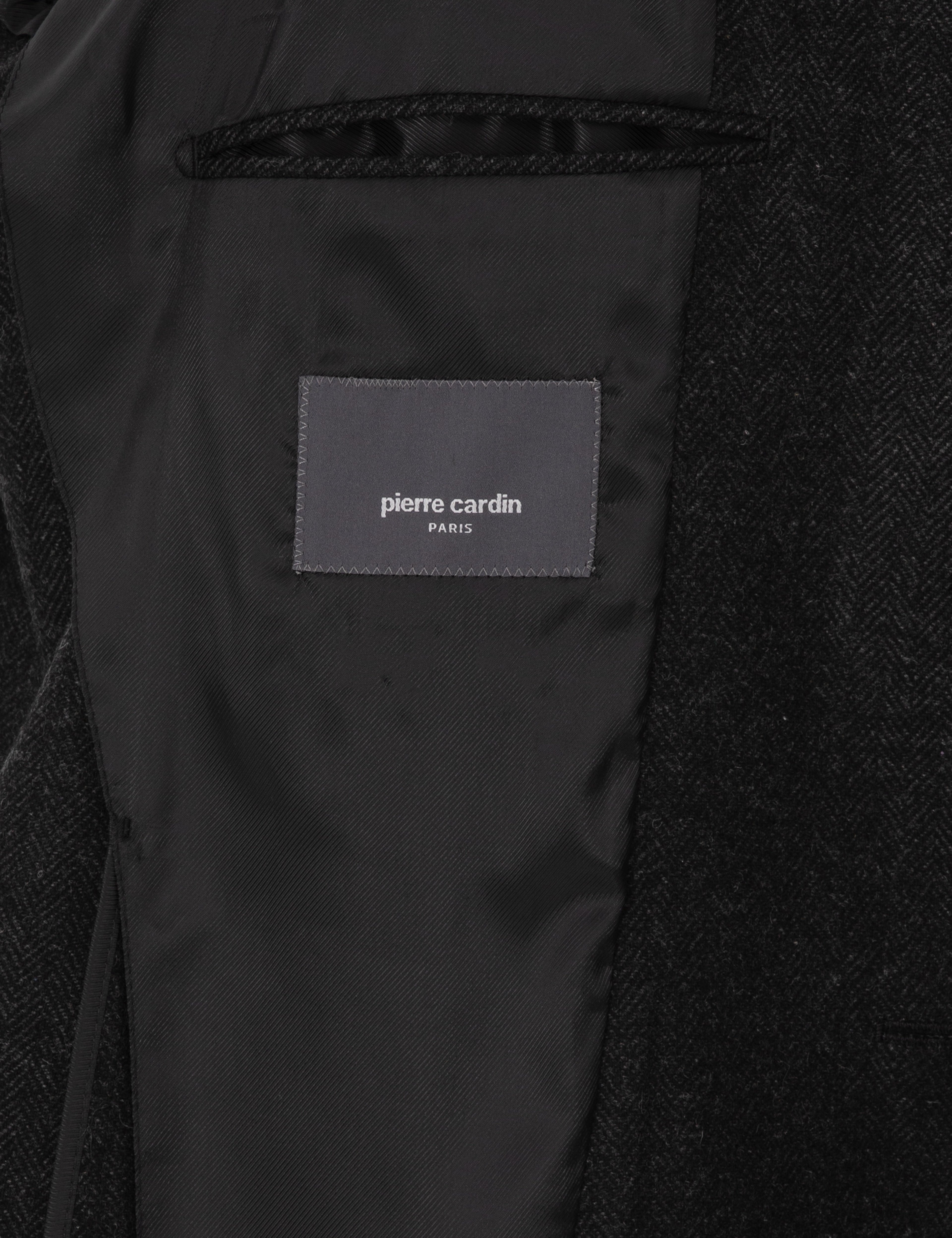 Antrasit Slim Fit Yün Karışımlı Balıksırtı Ceket