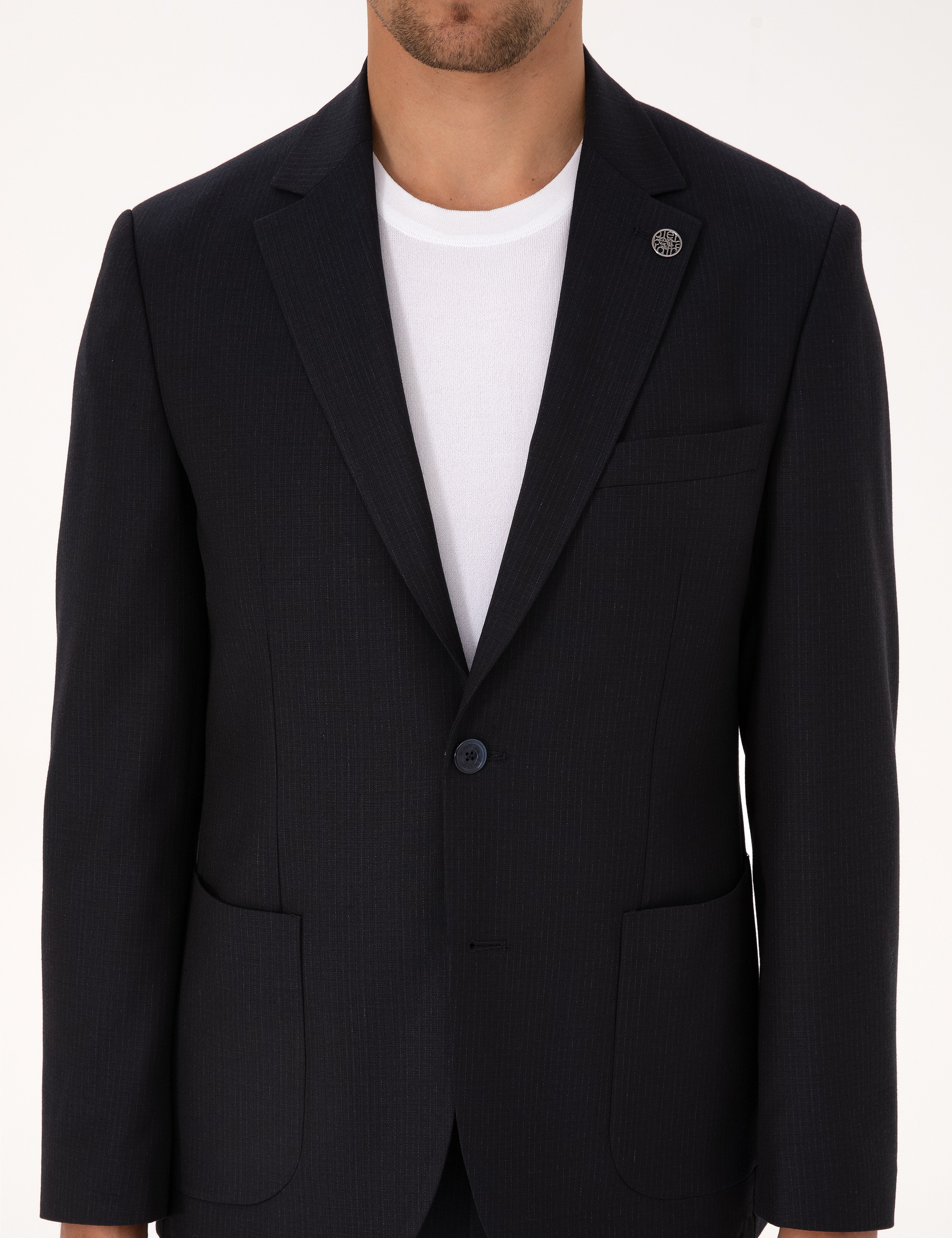 Lacivert Slim Fit Takım Elbise - Image 7