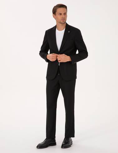 Siyah Slim Fit Takım Elbise