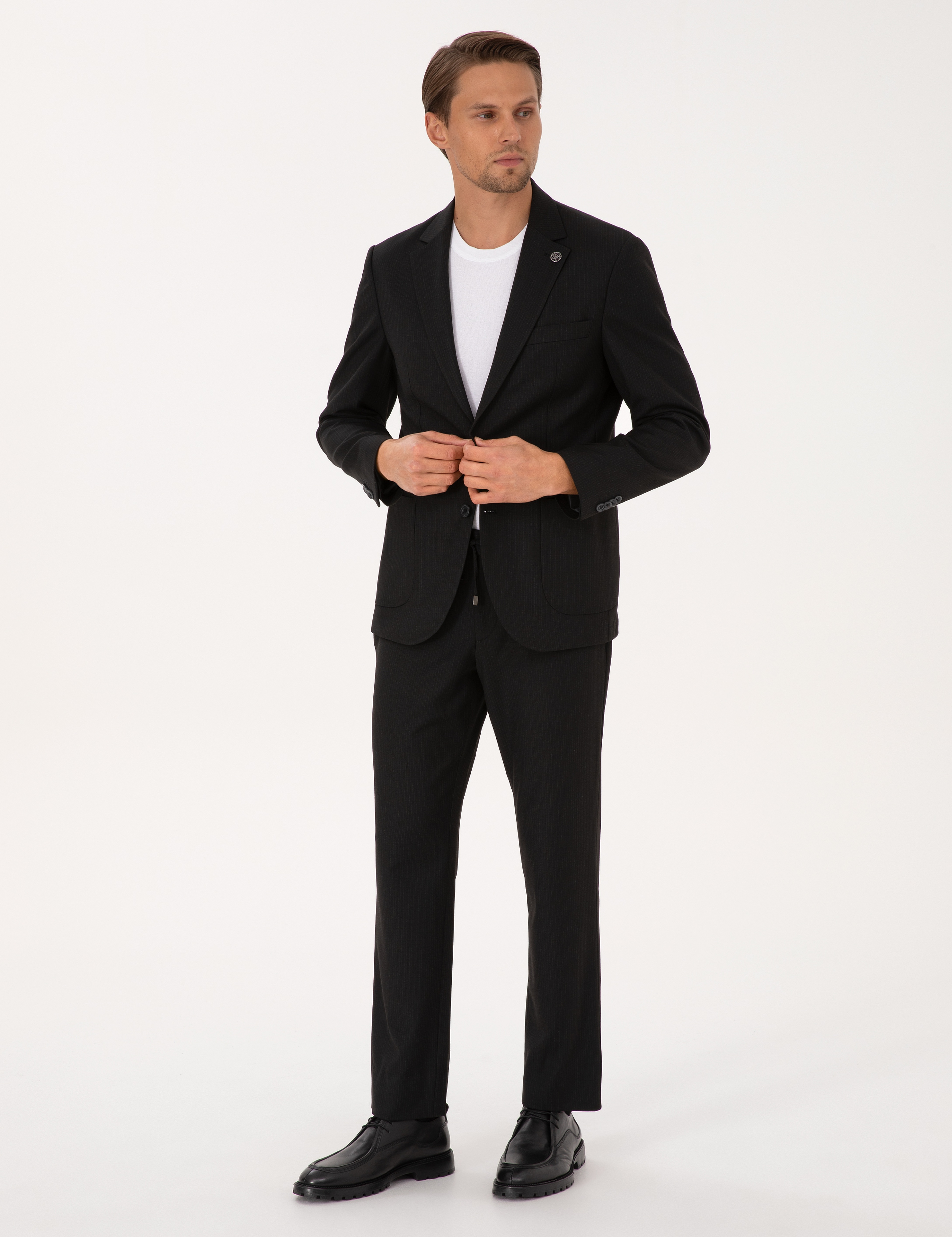 Siyah Slim Fit Takım Elbise - Image 4