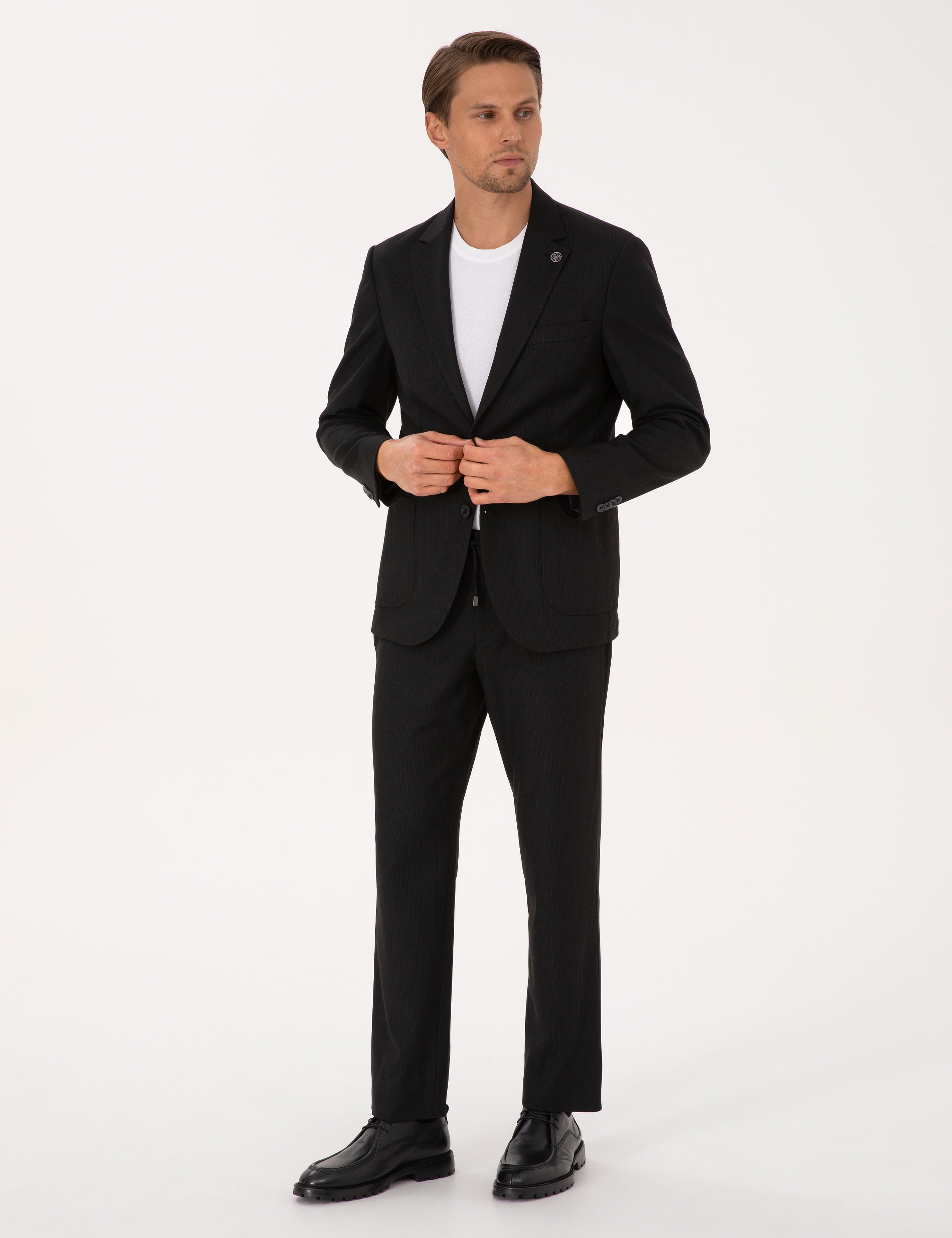 Siyah Slim Fit Takım Elbise