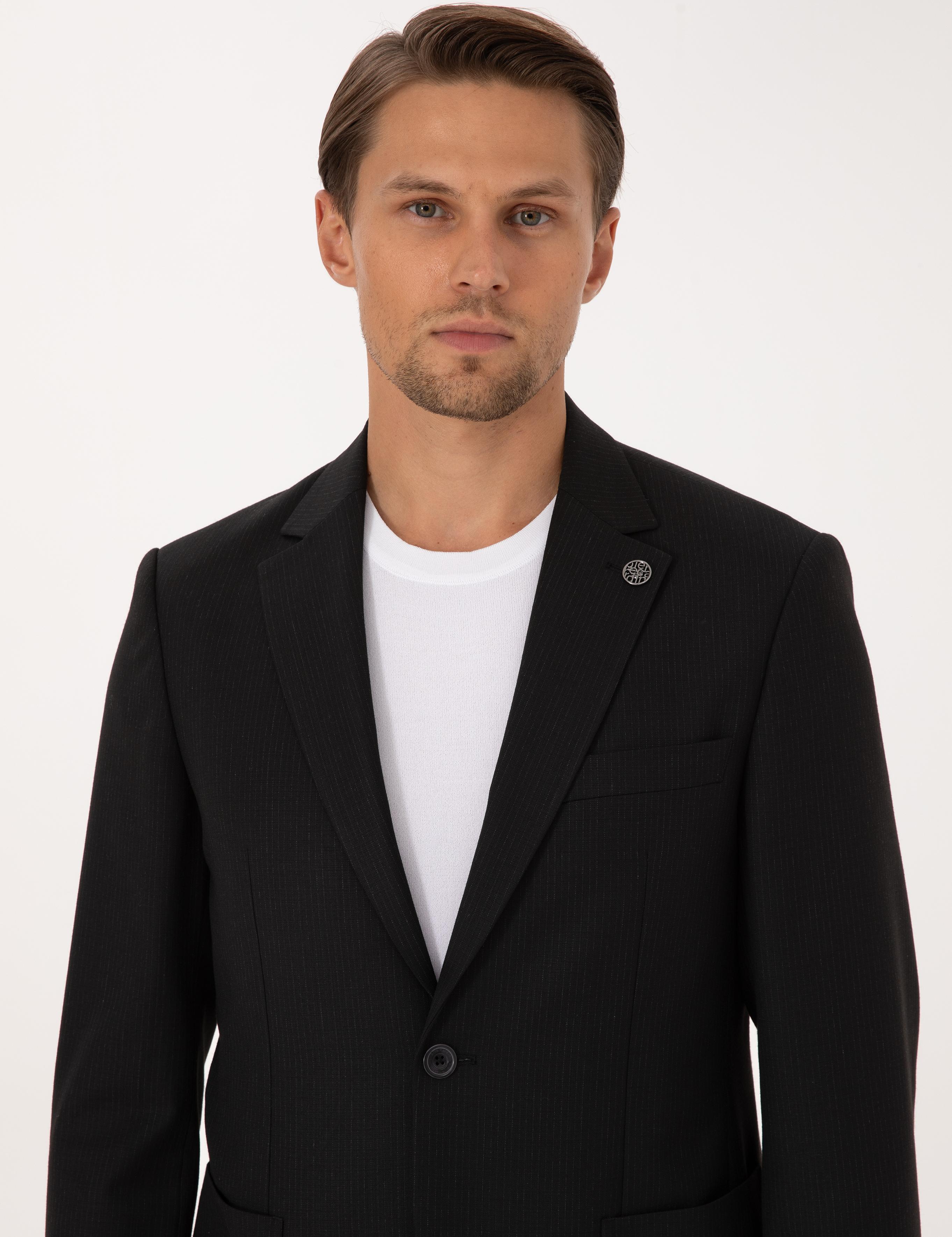 Siyah Slim Fit Takım Elbise