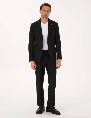 Siyah Slim Fit Takım Elbise