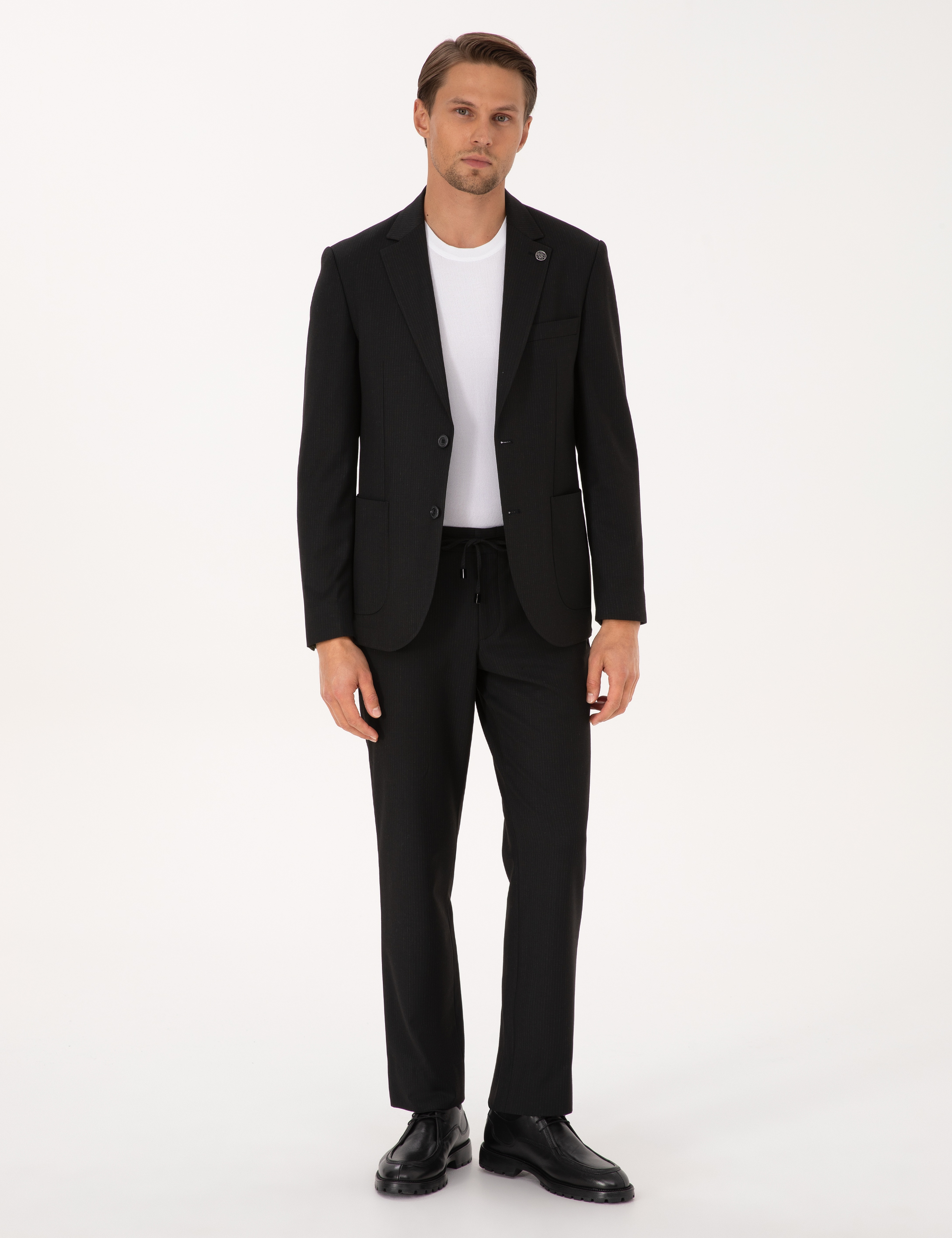 Siyah Slim Fit Takım Elbise - Image 1