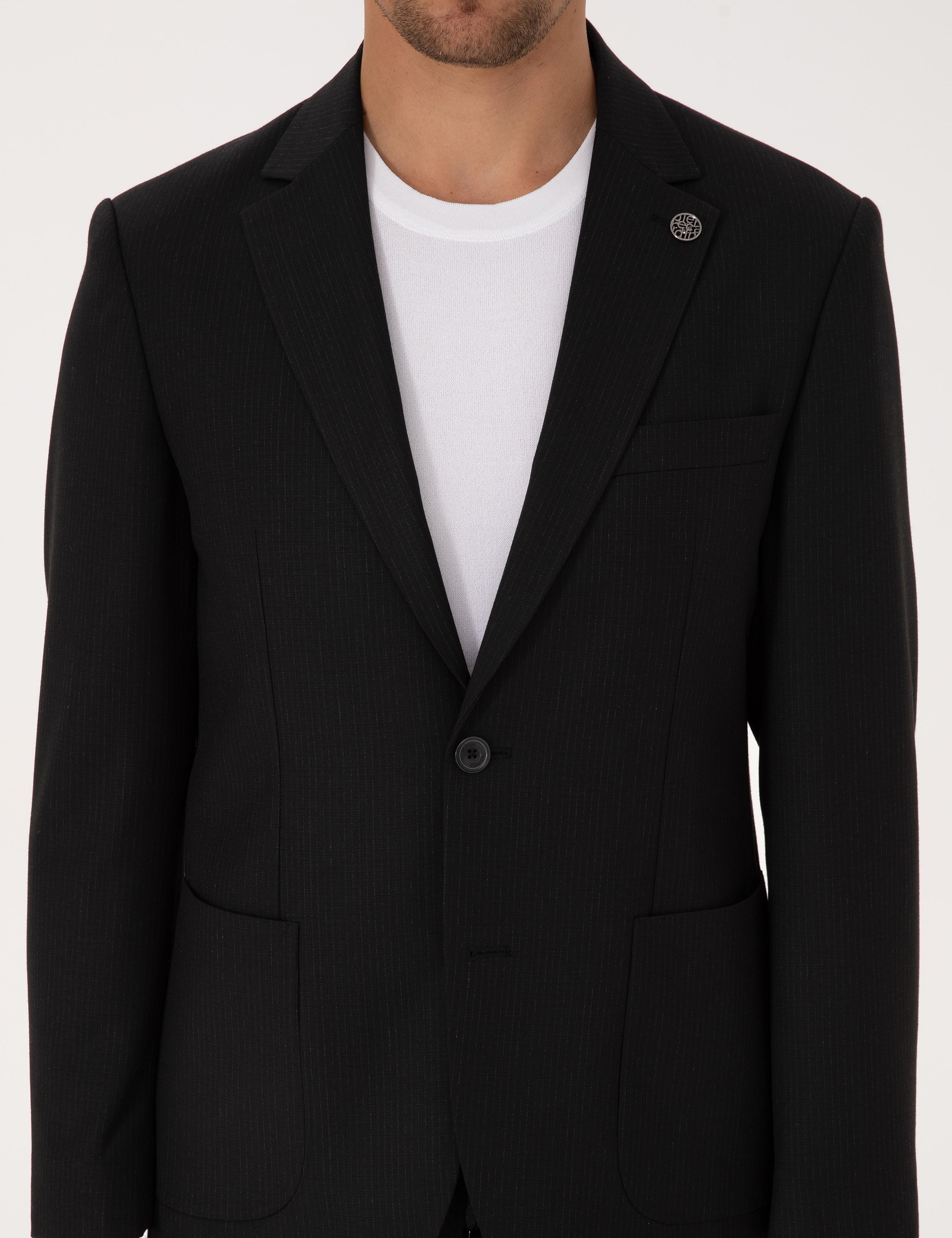 Siyah Slim Fit Takım Elbise