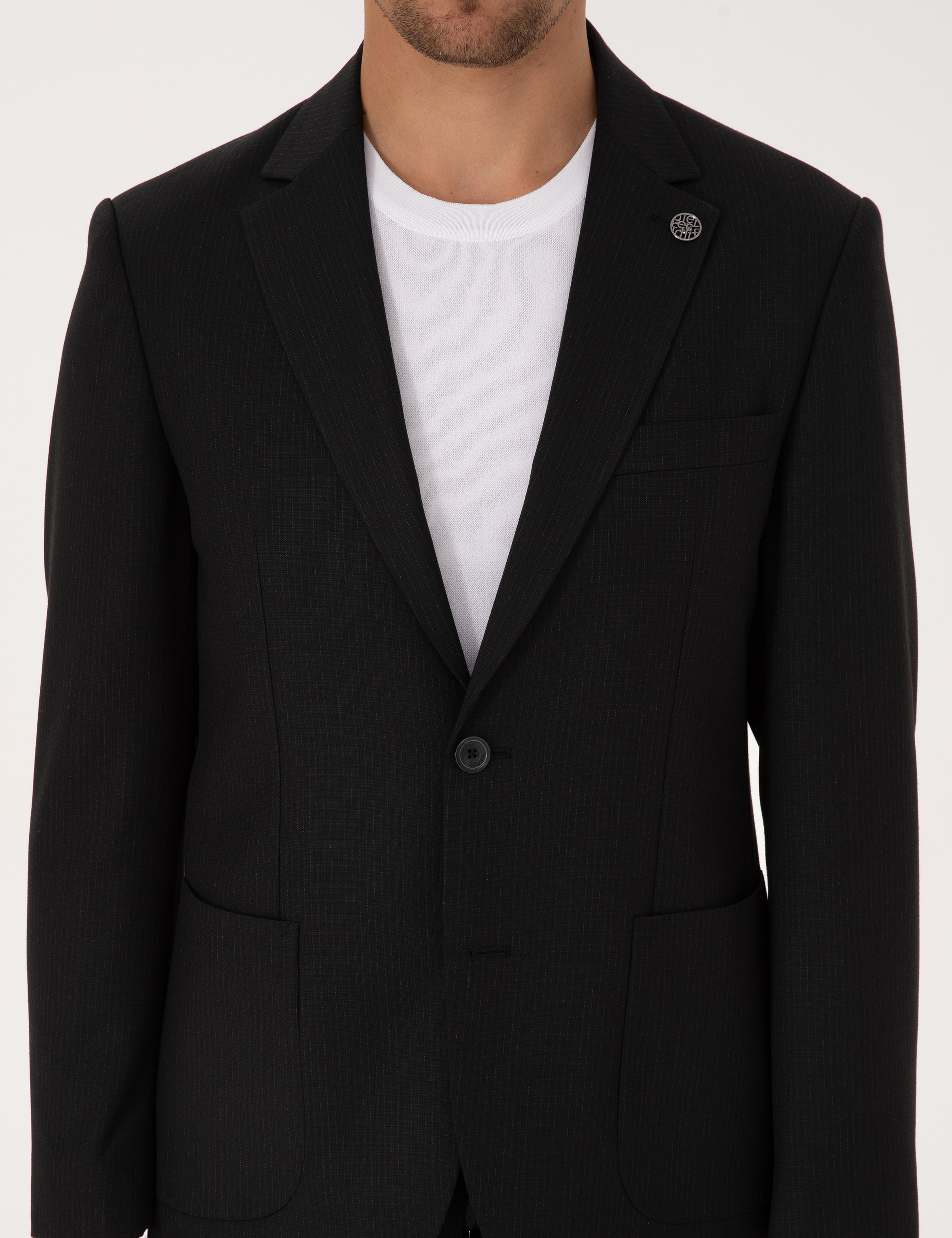 Siyah Slim Fit Takım Elbise - Image 7