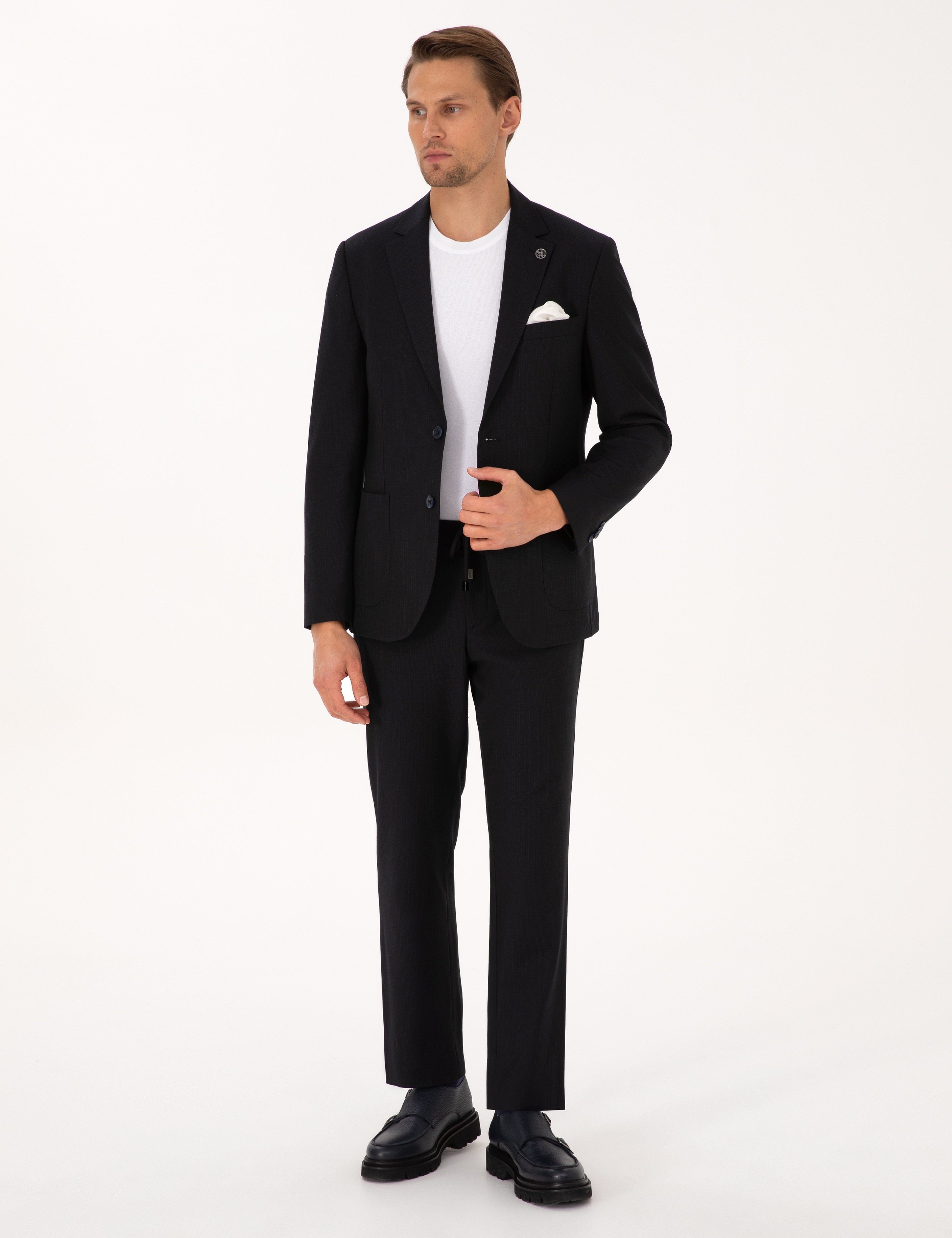 Lacivert Slim Fit Takım Elbise - Image 1