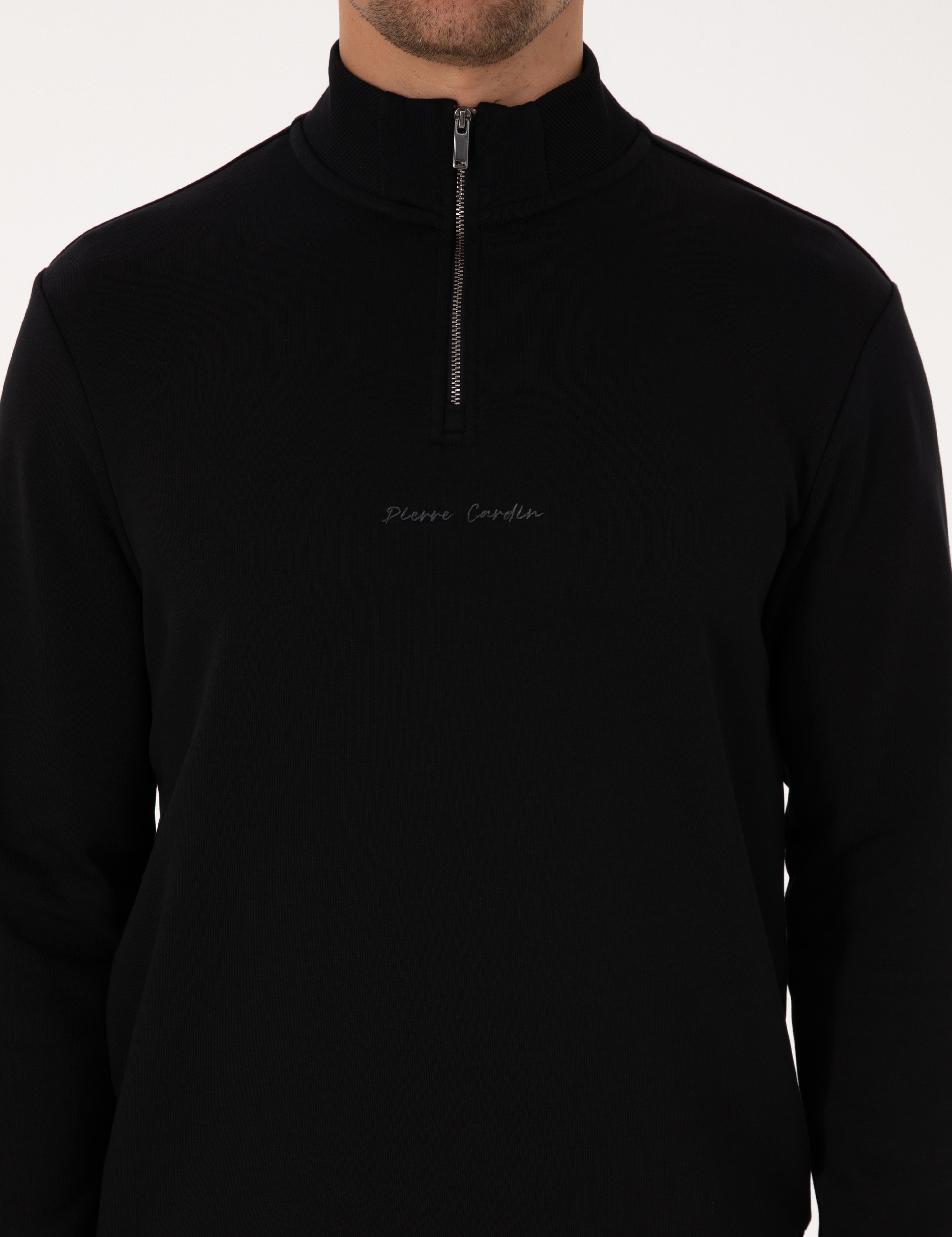 Siyah Regular Fit Sweatshirt - Image 6