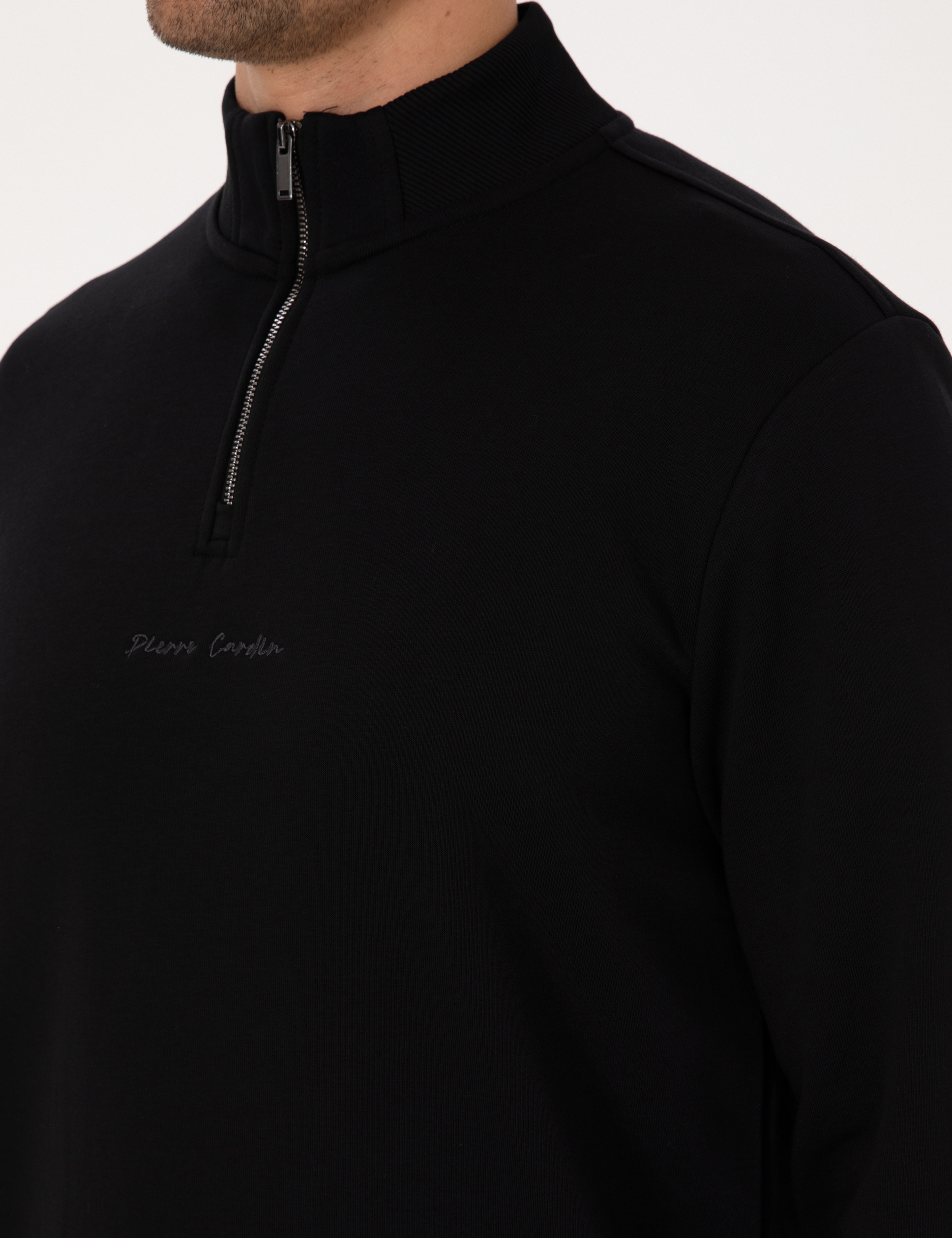 Siyah Regular Fit Sweatshirt - Image 7