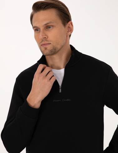 Siyah Regular Fit Sweatshirt