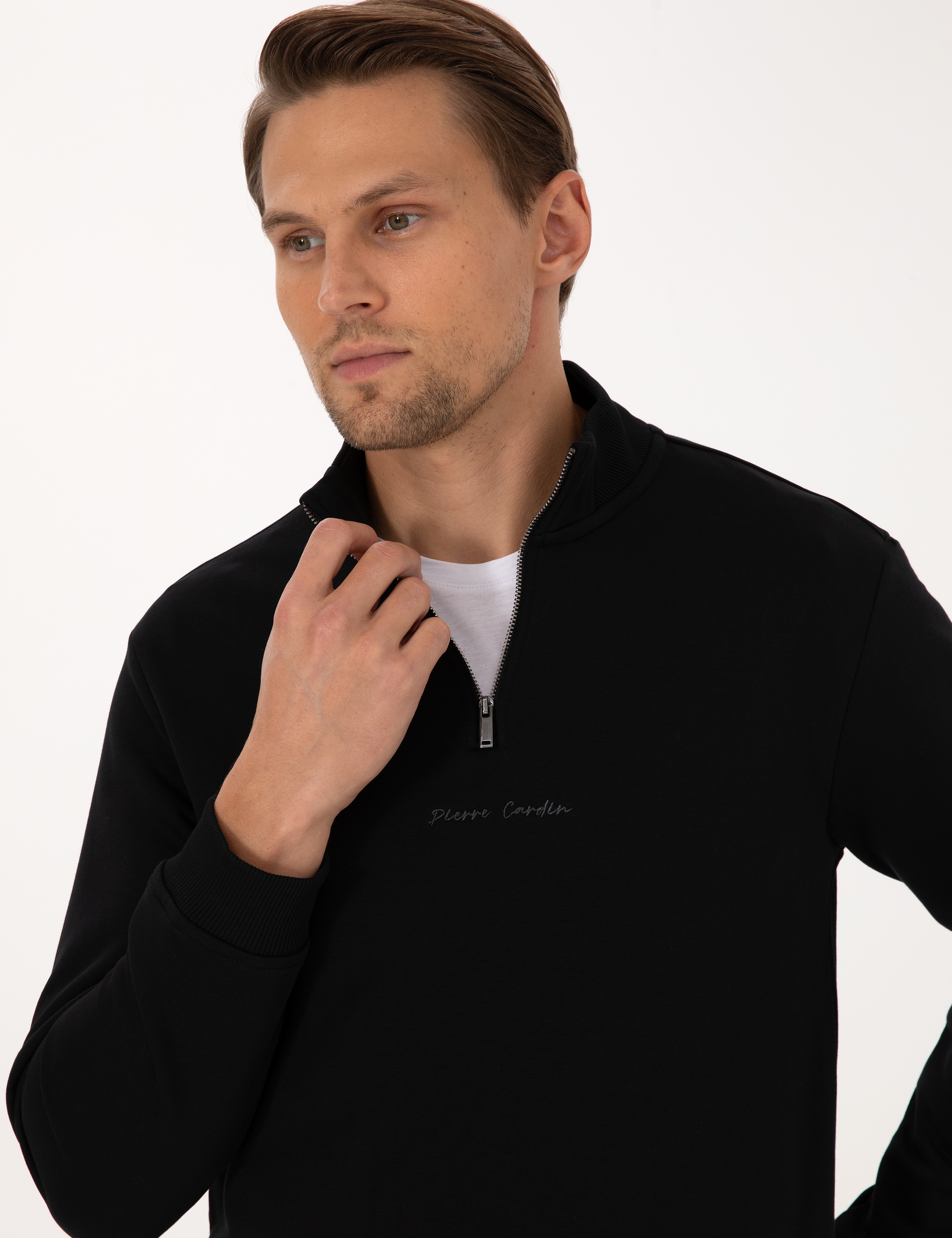 Siyah Regular Fit Sweatshirt - Image 2