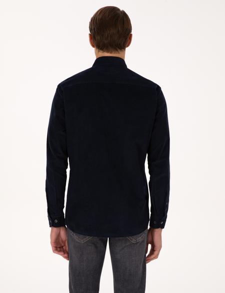 Lacivert Regular Fit Uzun Kollu Gömlek - 50310139073