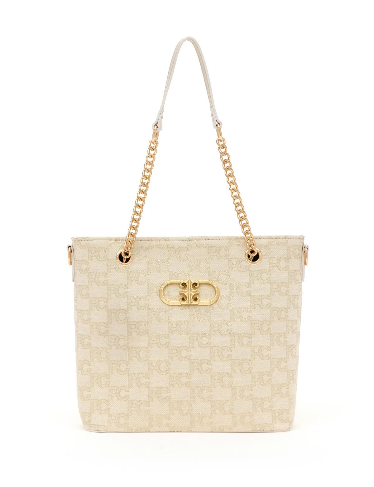 Ekru Omuz Çantası - 50318413002