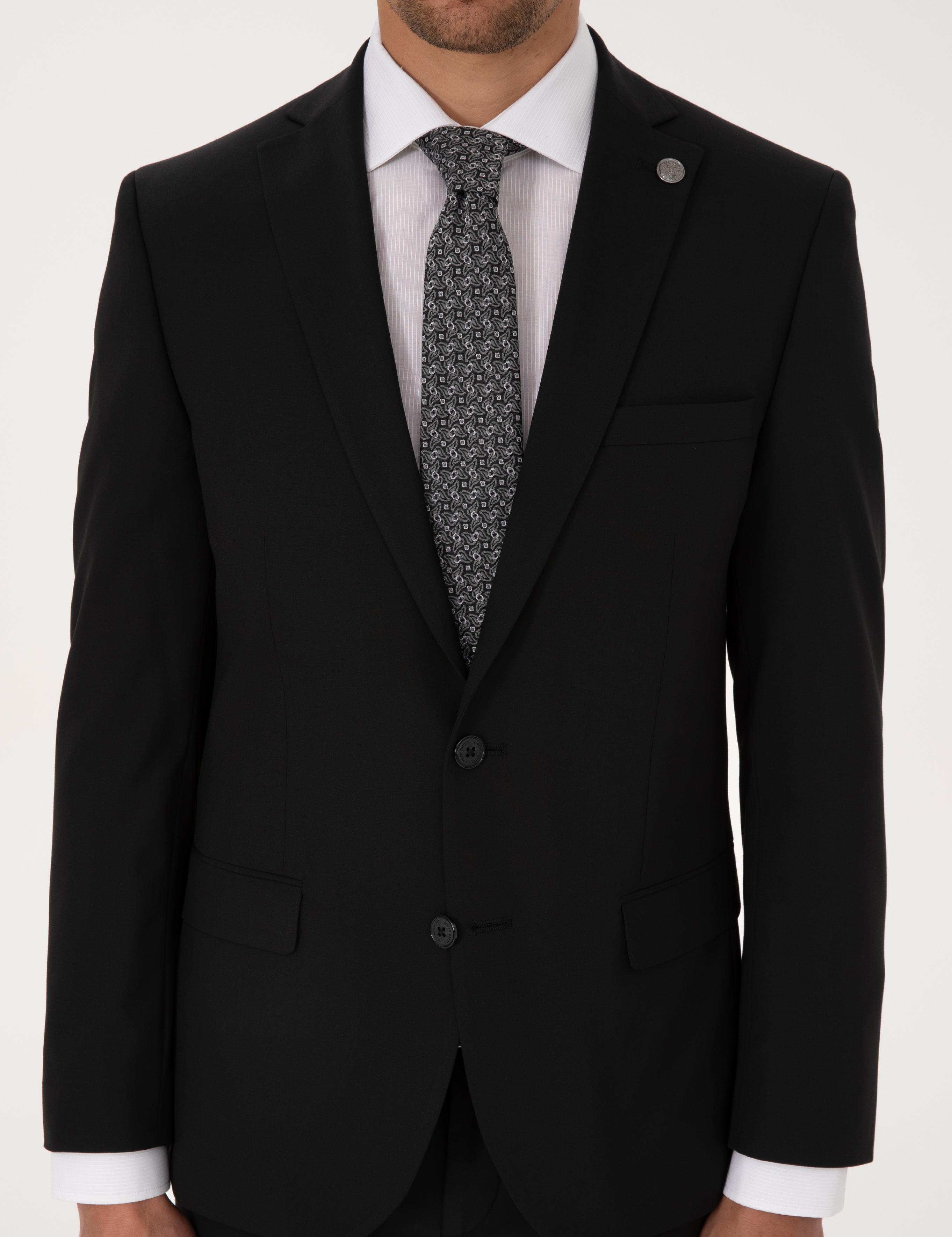 Siyah Ex. Slim Fit Takım Elbise