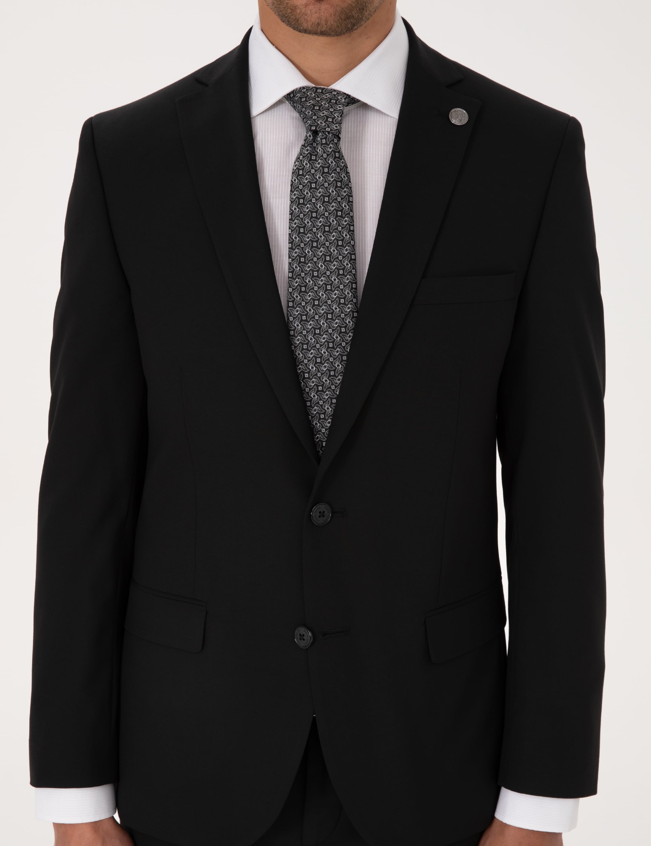Siyah Ex. Slim Fit Takım Elbise - Image 7