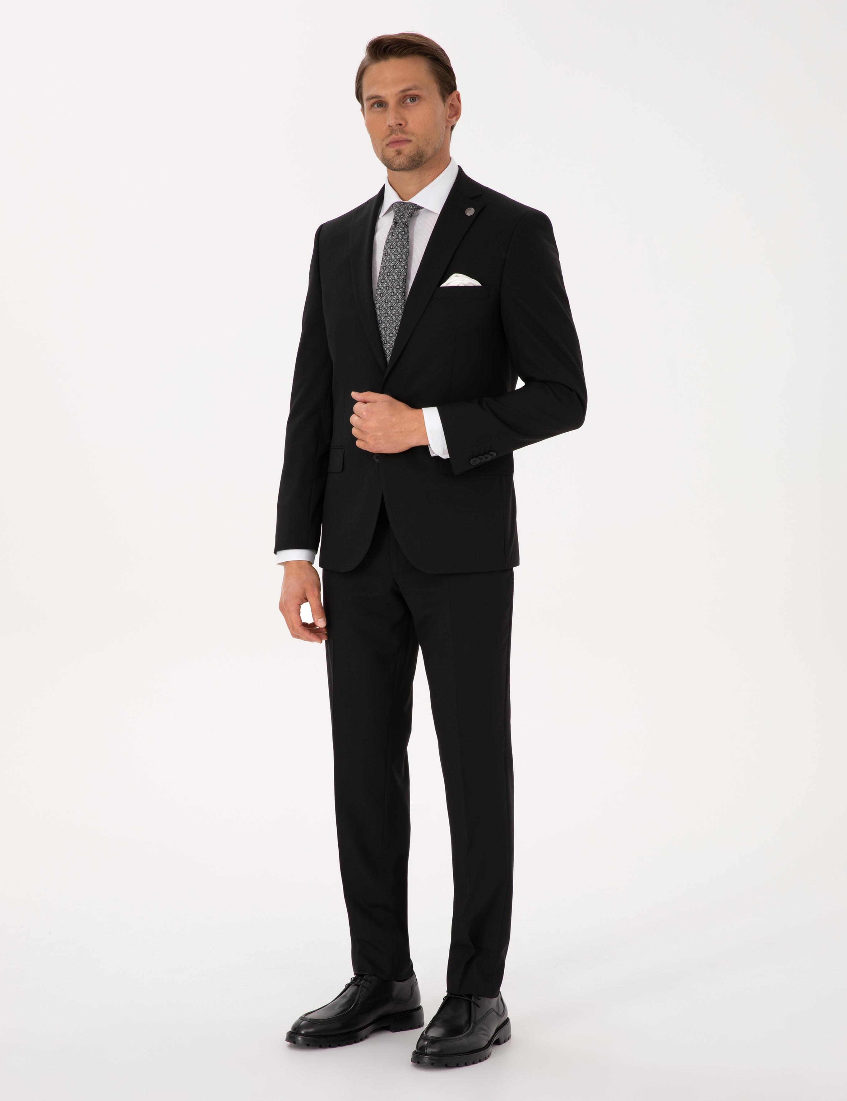 Siyah Ex. Slim Fit Takım Elbise