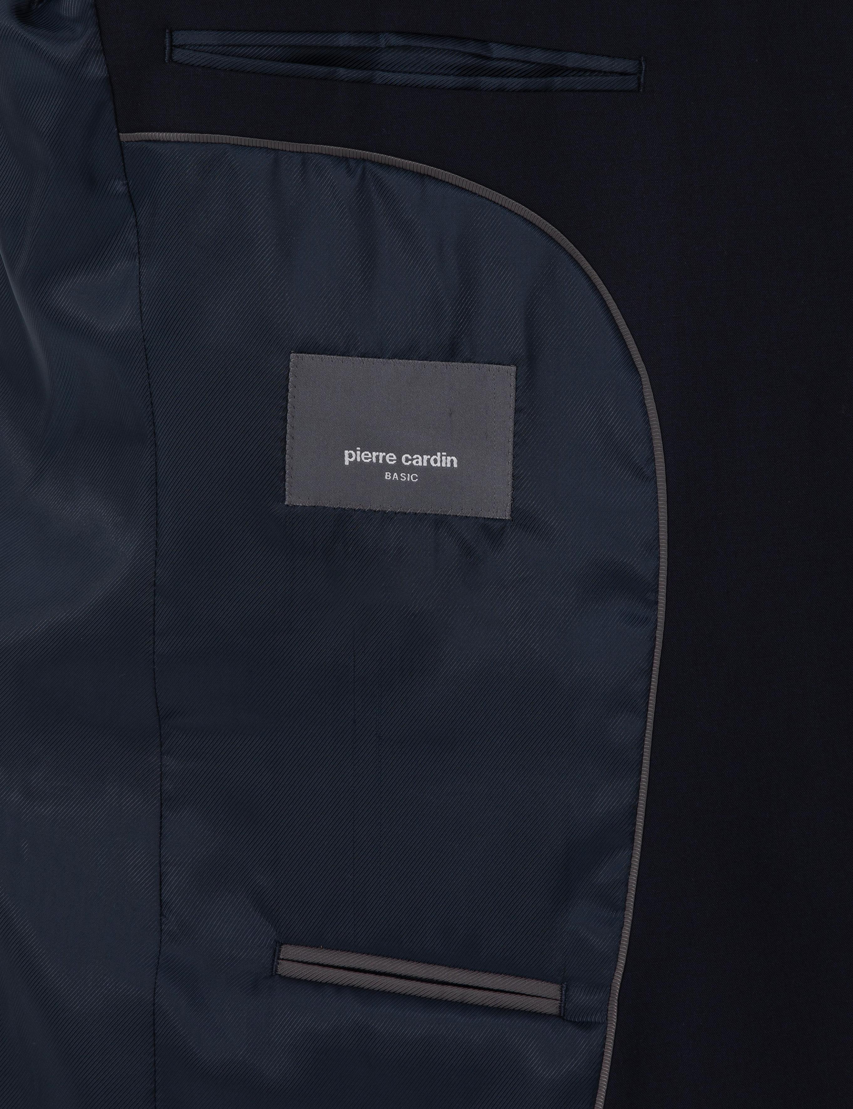 Lacivert Ex. Slim Fit Çizgili Kruvaze Takım Elbise