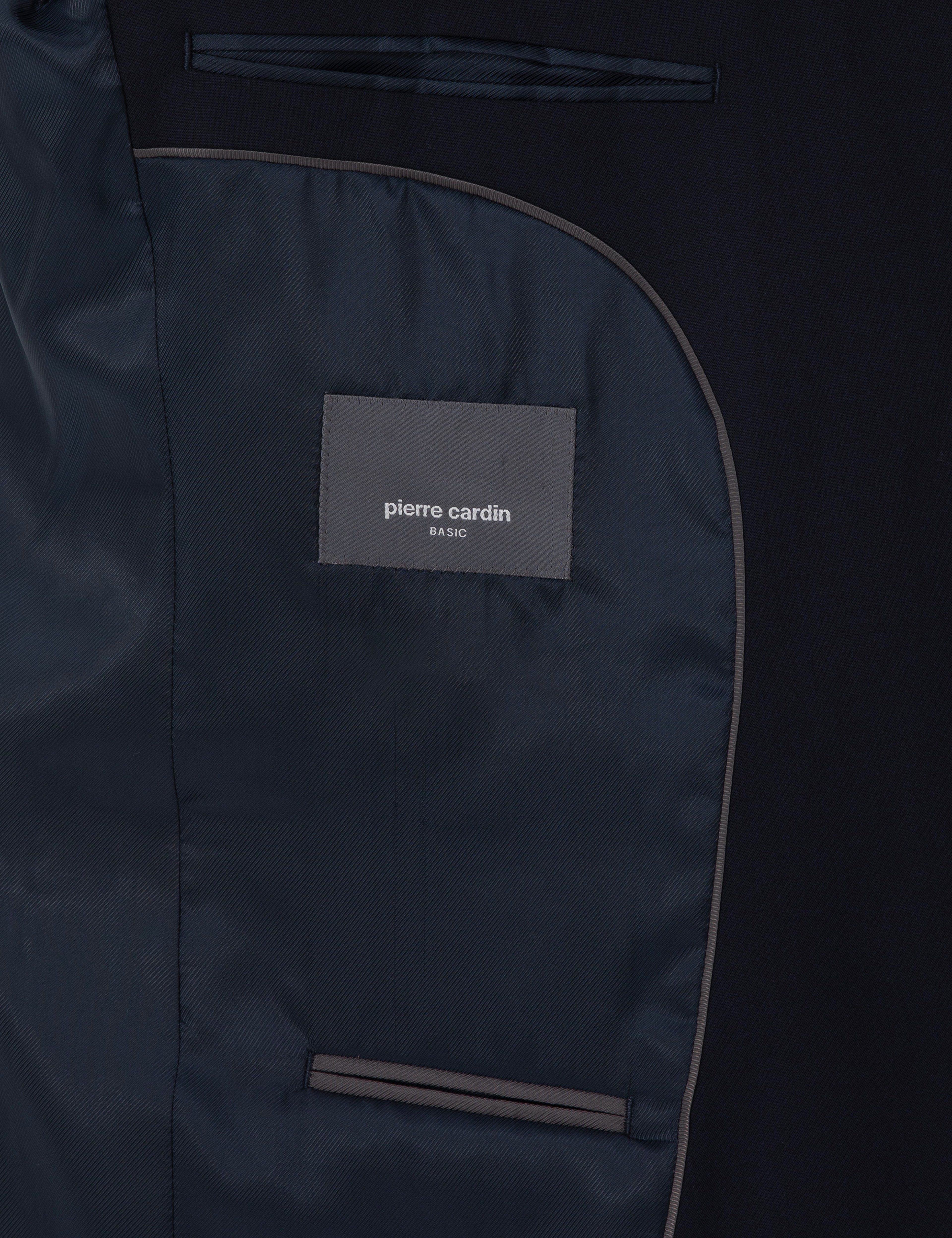 Lacivert Extra Slim Fit Çizgili Kruvaze Takım Elbise