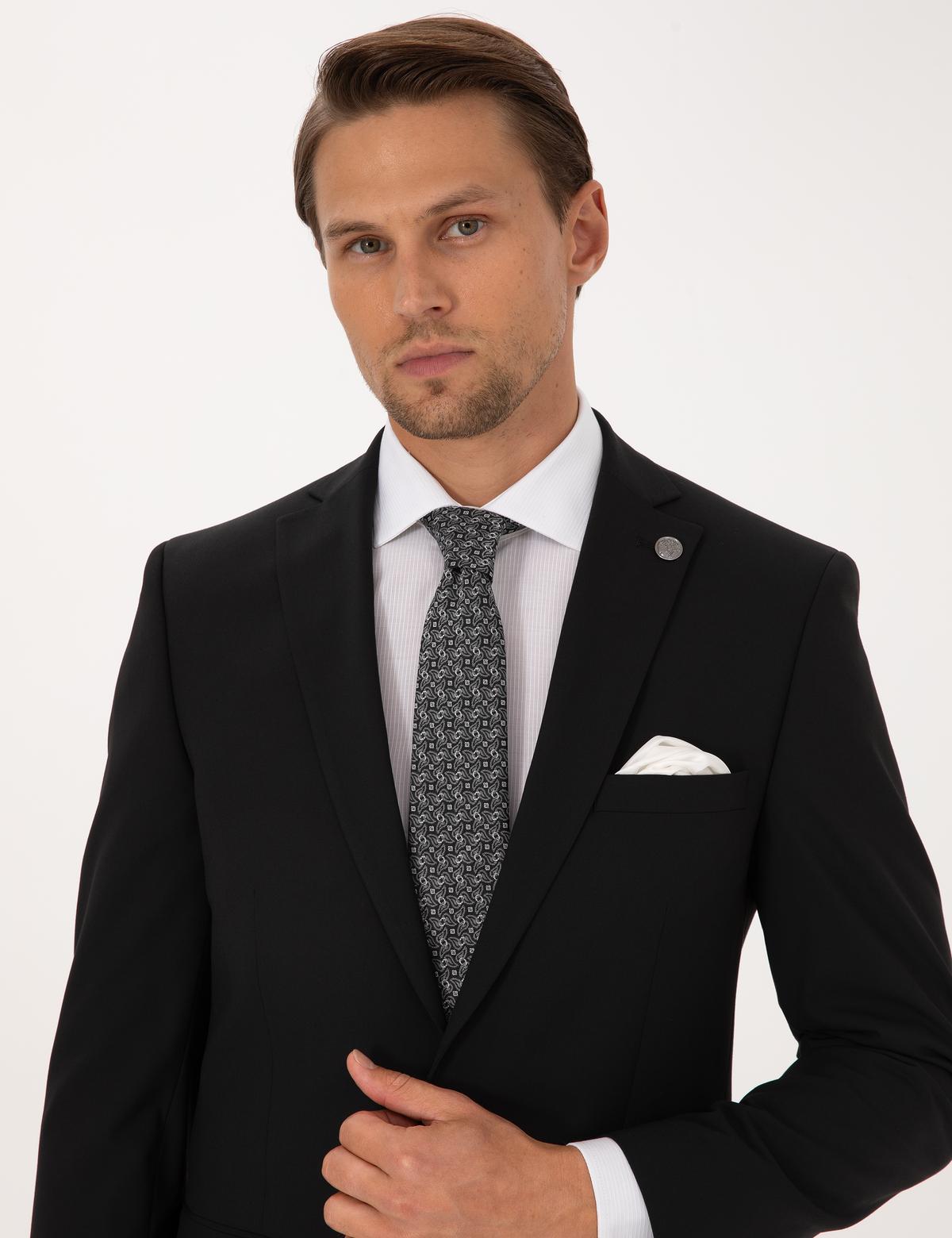 Siyah Ex. Slim Fit Takım Elbise - 50324430011