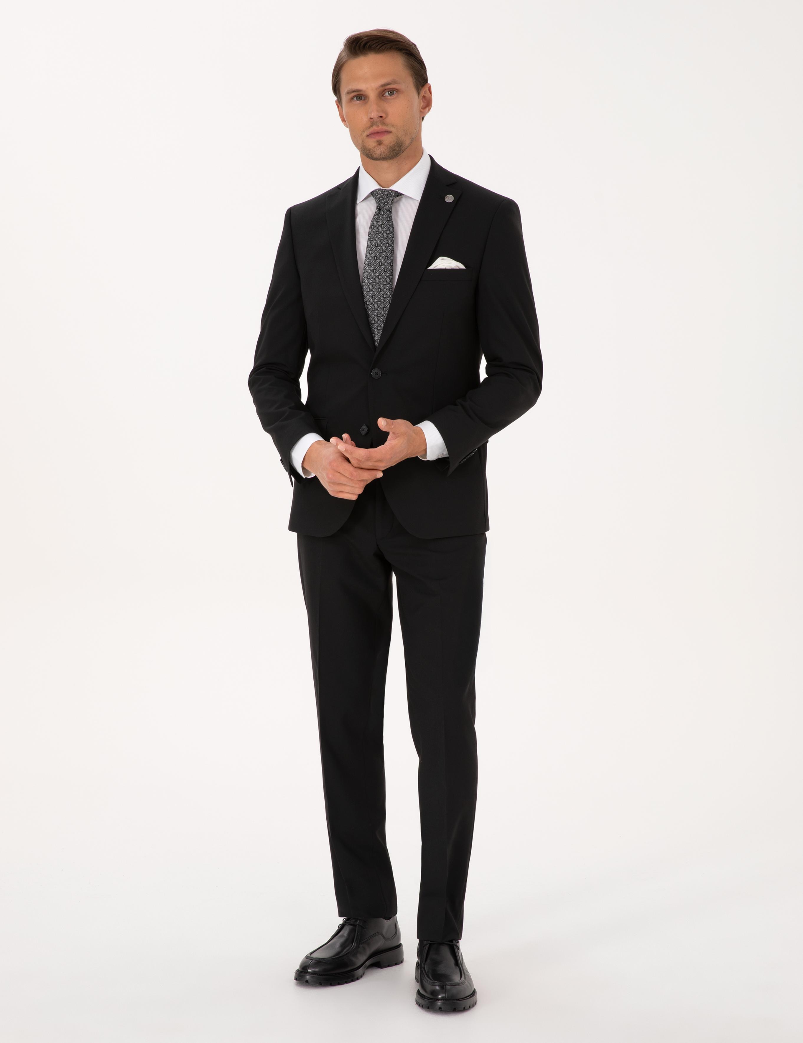 Siyah Ex. Slim Fit Takım Elbise