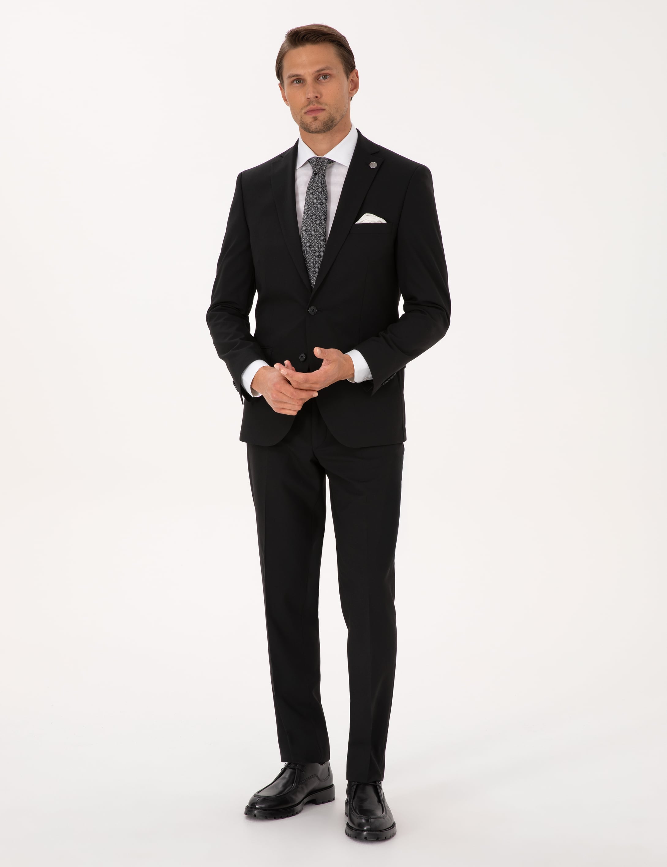 Siyah Ex. Slim Fit Takım Elbise - Image 1