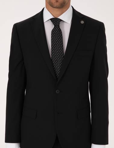 Siyah Slim Fit Takım Elbise
