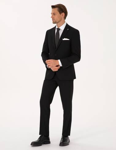 Siyah Slim Fit Takım Elbise