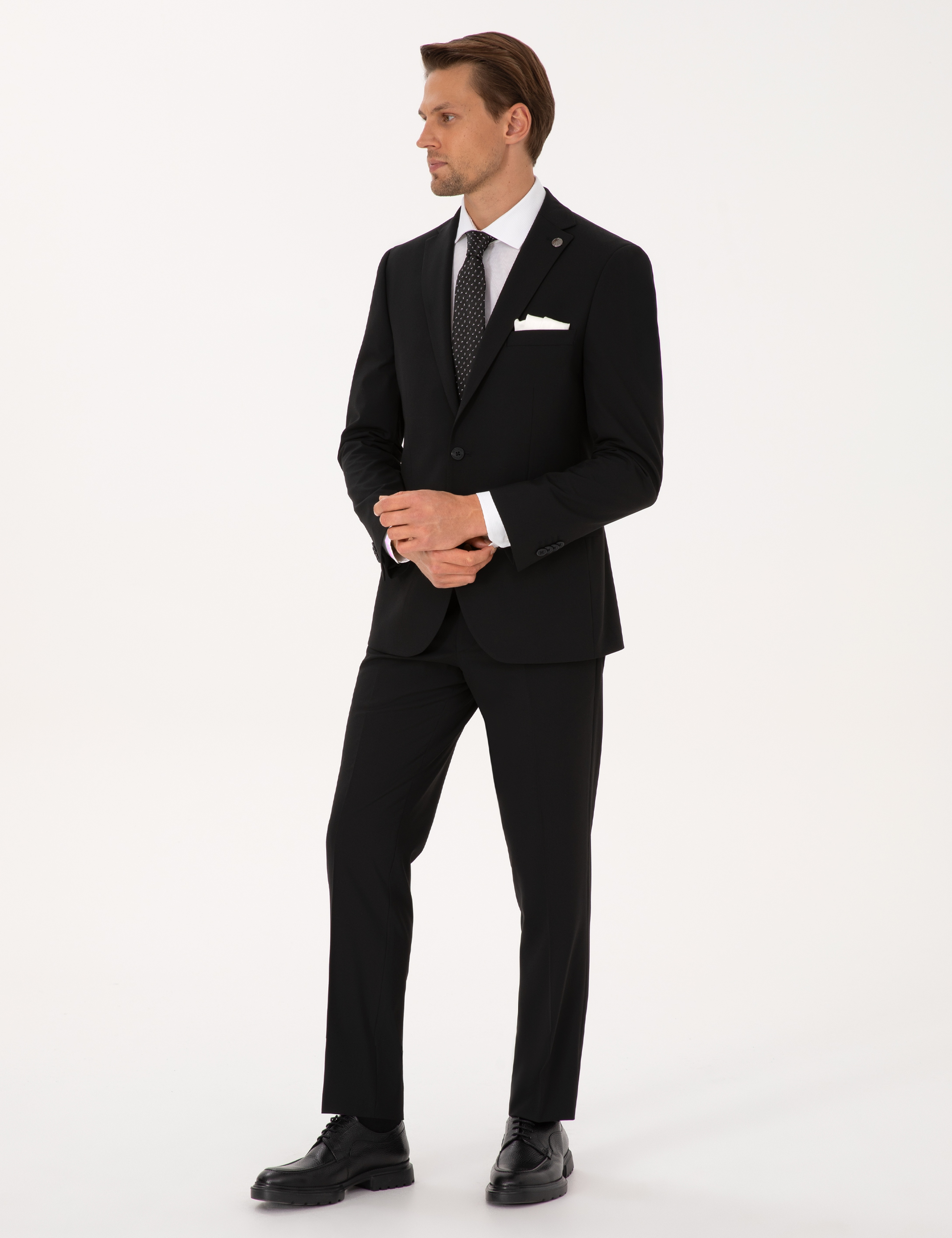 Siyah Slim Fit Takım Elbise