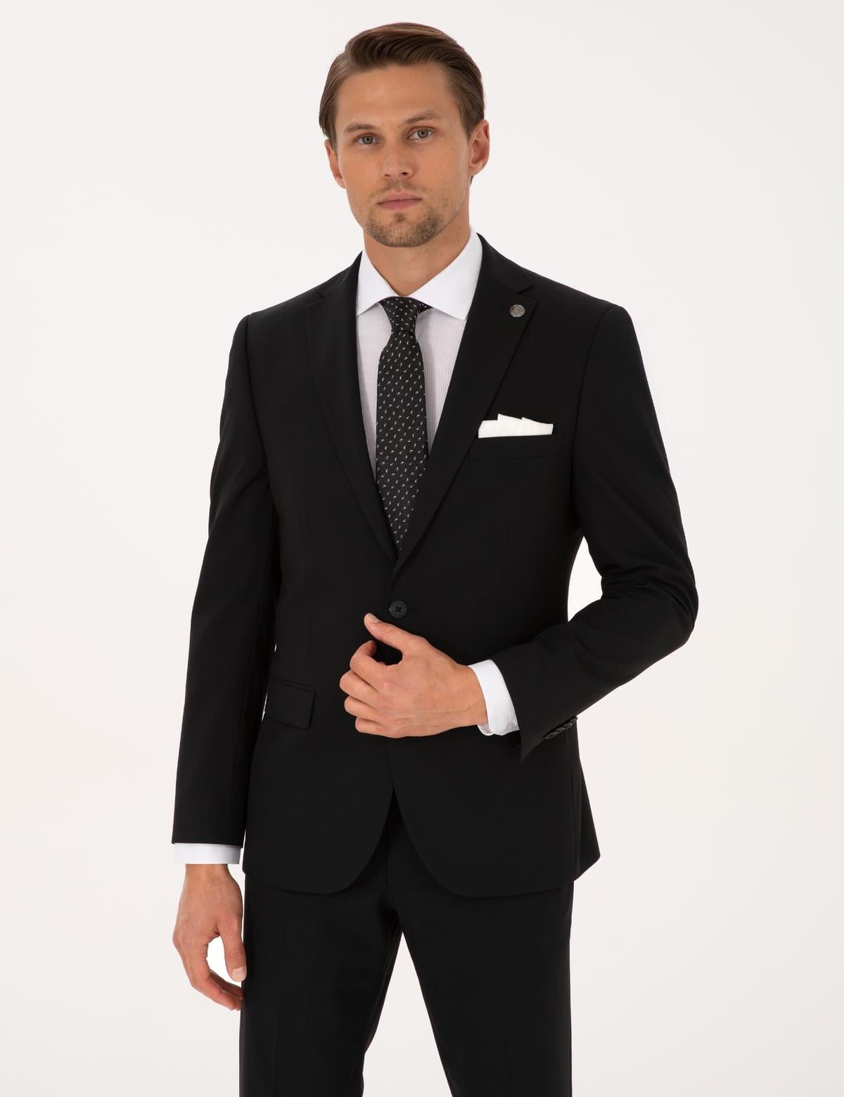 Siyah Slim Fit Takım Elbise - 50324425017