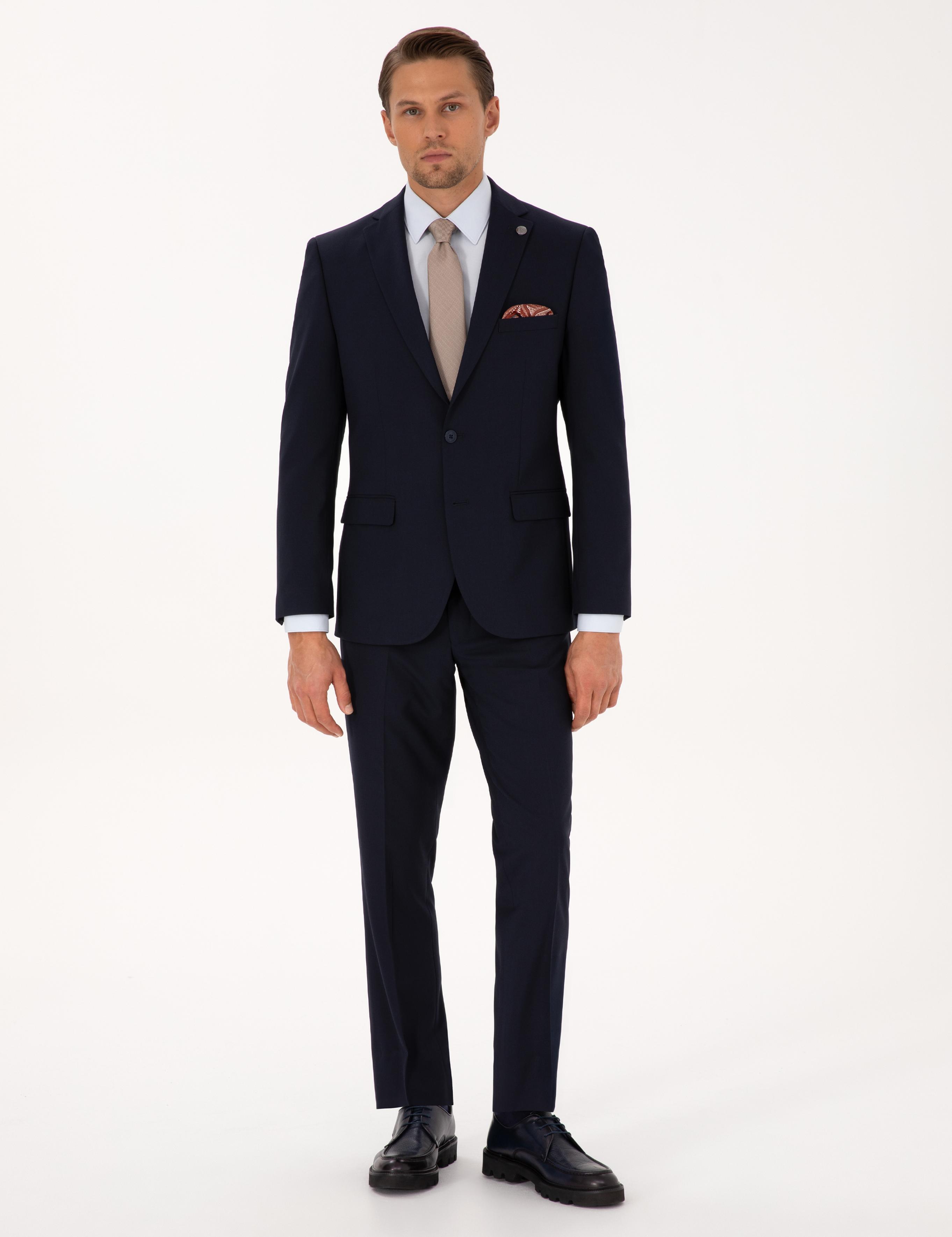 Lacivert Slim Fit Takım Elbise