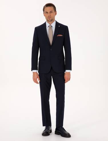 Lacivert Slim Fit Takım Elbise