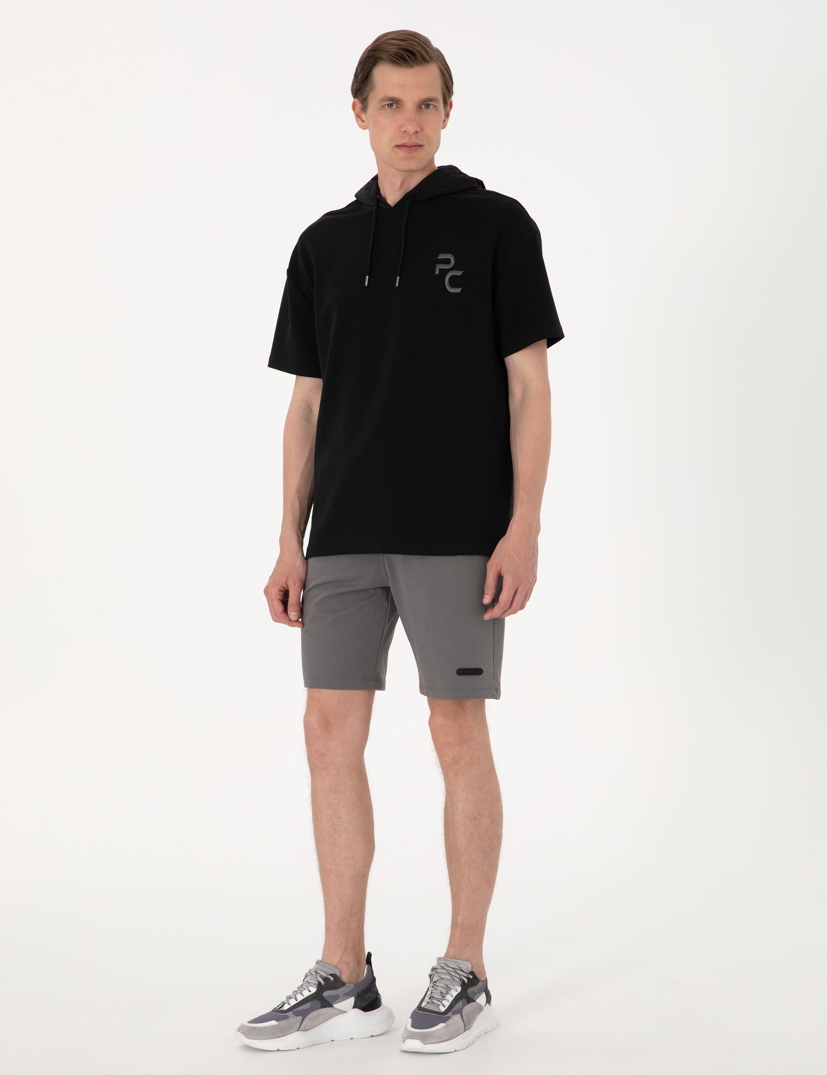 Antrasit Regular Fit Örme Şort