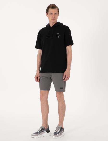 Antrasit Regular Fit Örme Şort - 50310719028