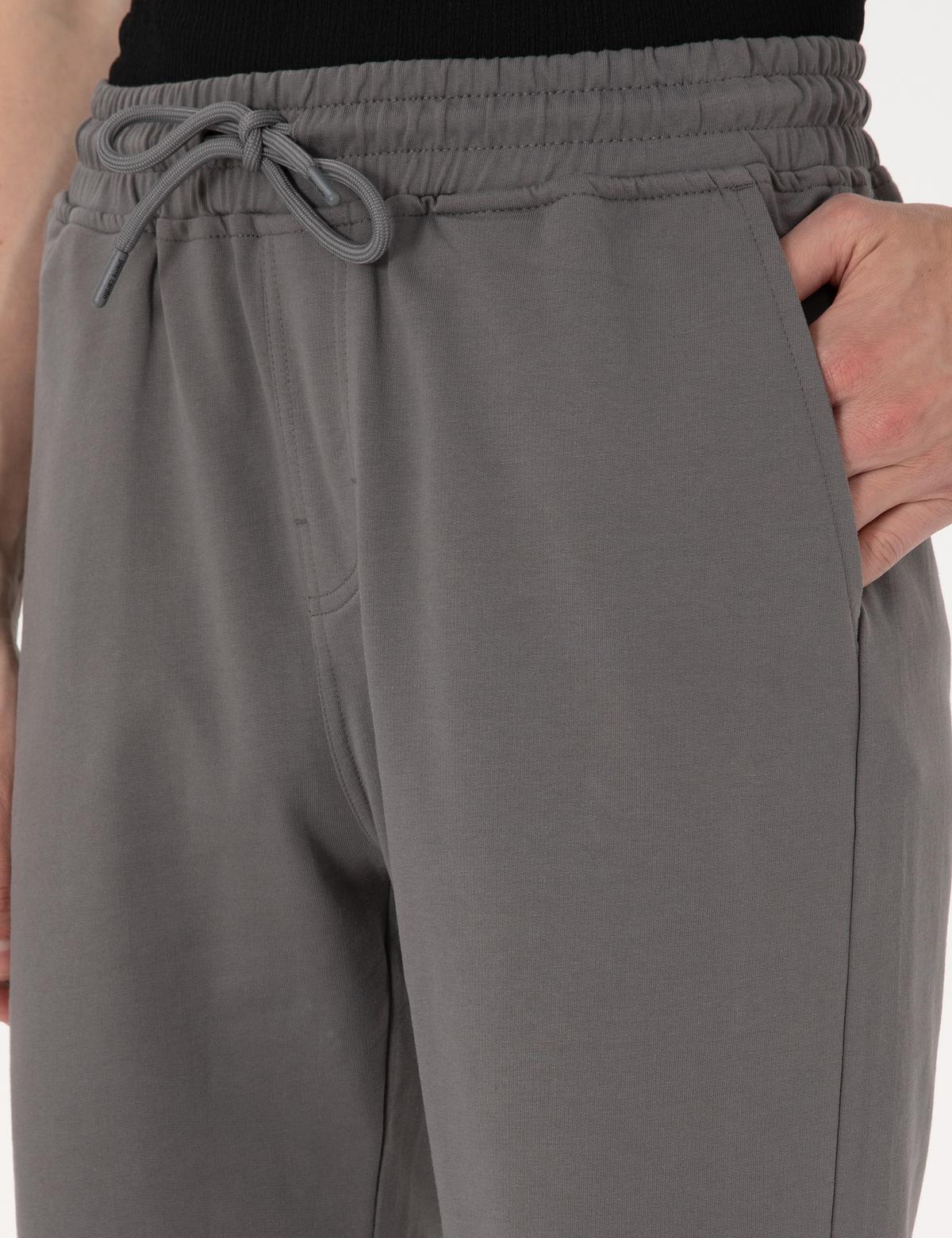 Antrasit Regular Fit Örme Şort - 50310719028