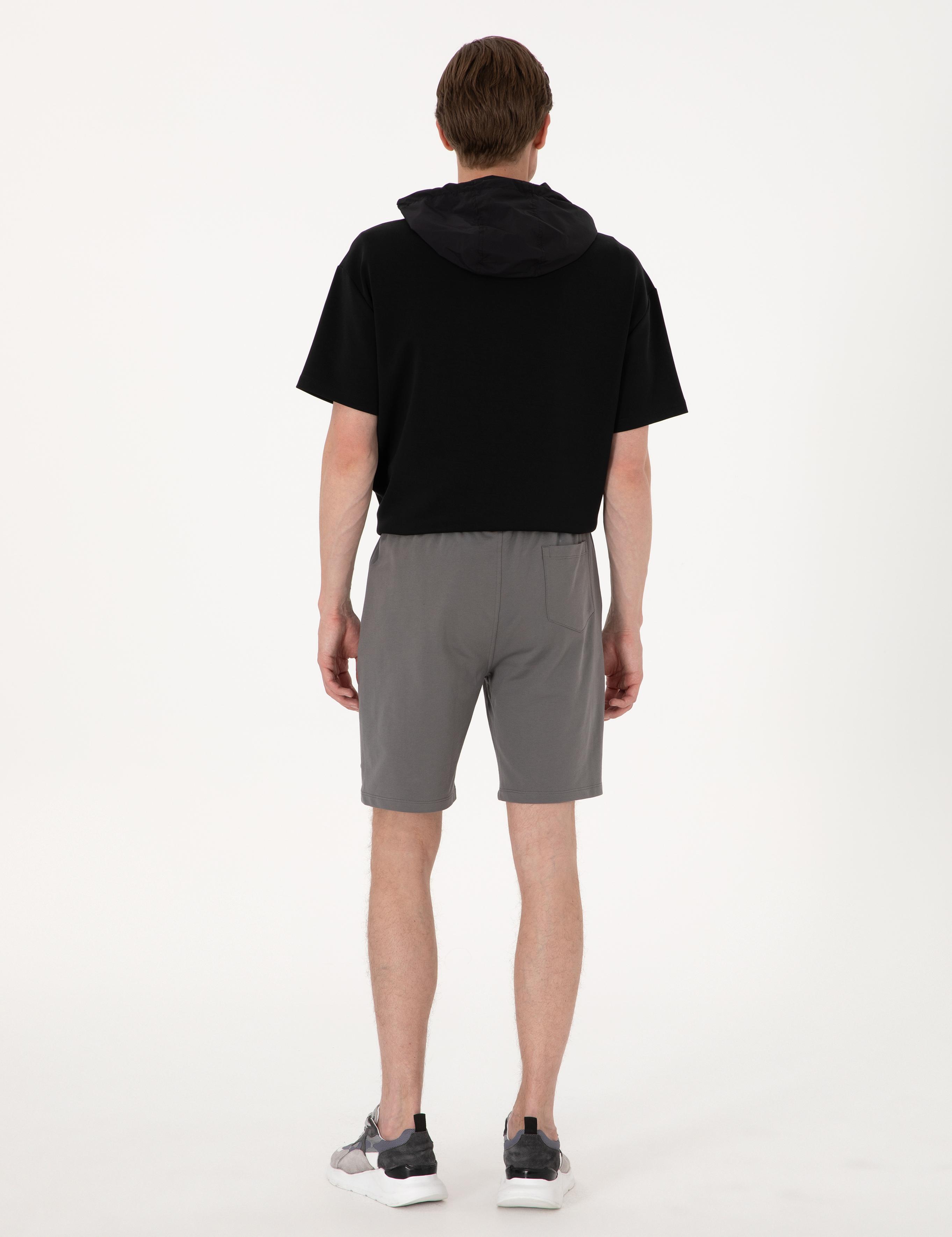 Antrasit Regular Fit Örme Şort