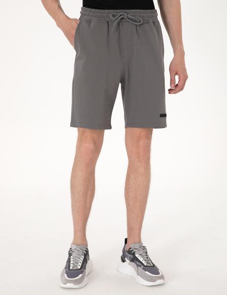 Antrasit Regular Fit Örme Şort - 50310719028