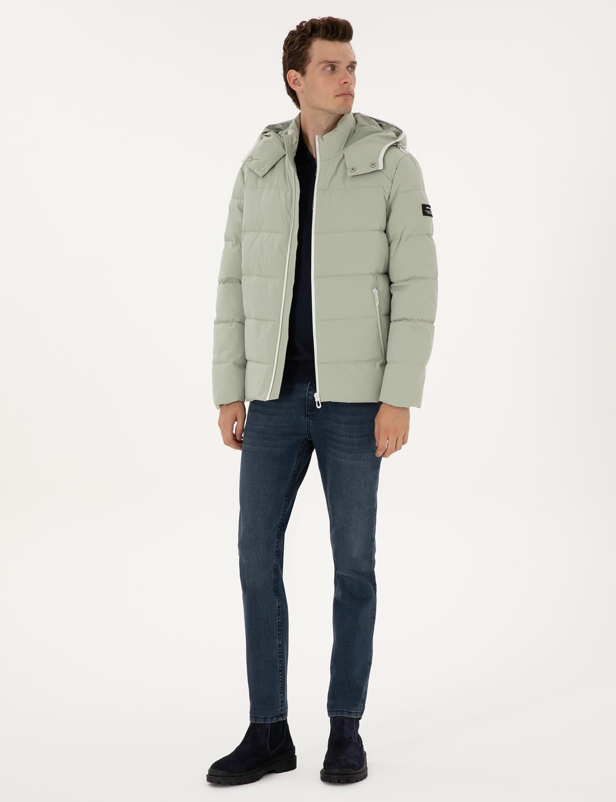 Çağla Kapüşonlu Şişme Mont - 50313933030