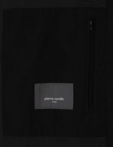 Siyah Kapüşonlu Şişme Mont - 50313933009