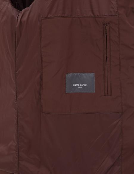 Kahverengi Kapüşonlu Şişme Mont - 50313933023