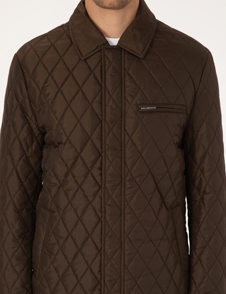 Kahverengi Gömlek Yaka Mont - 50313920005