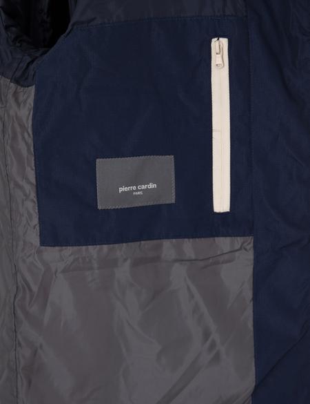 Lacivert Kapüşonlu Mont - 50313923036