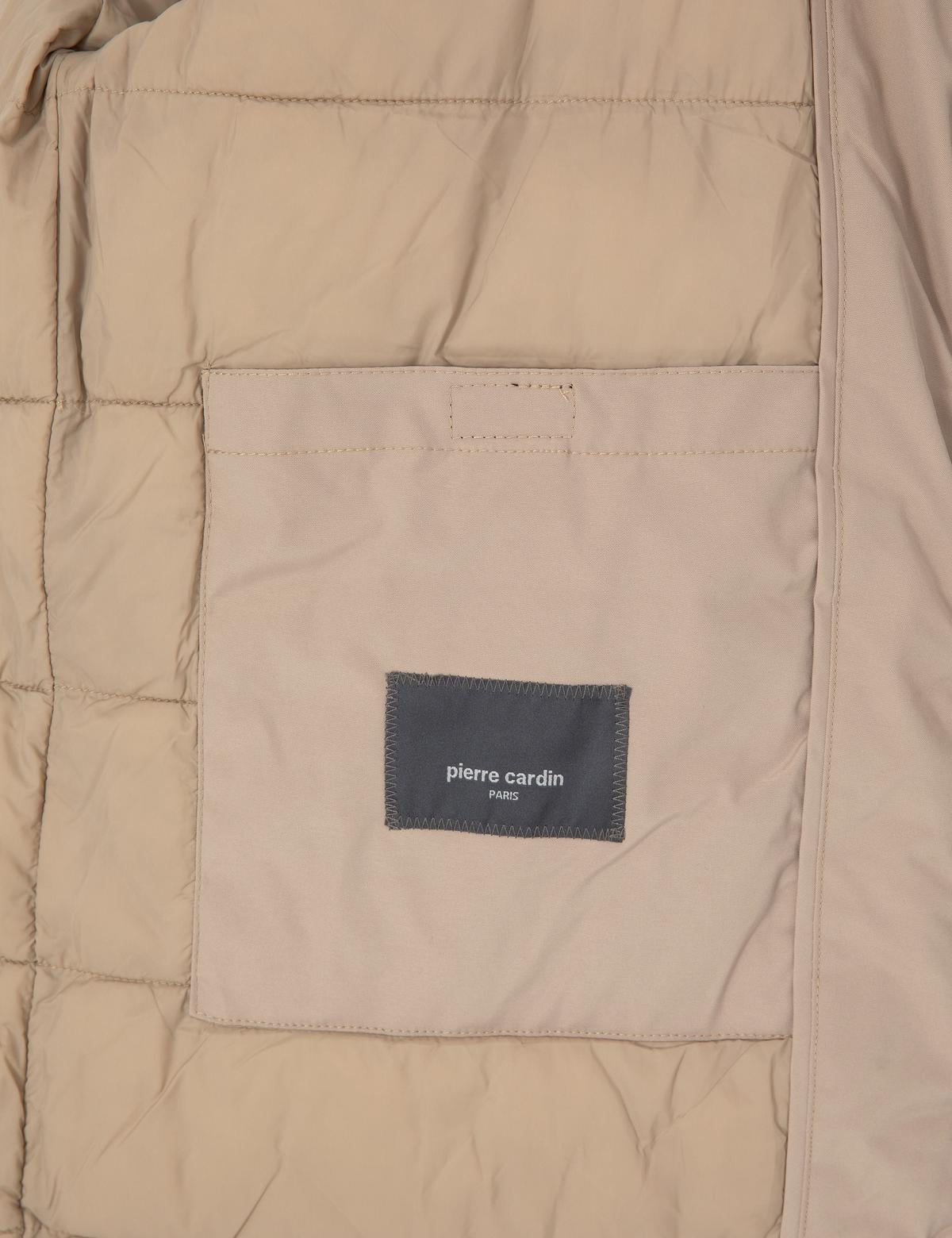 Bej Kapüşonlu Mont - 50313983021