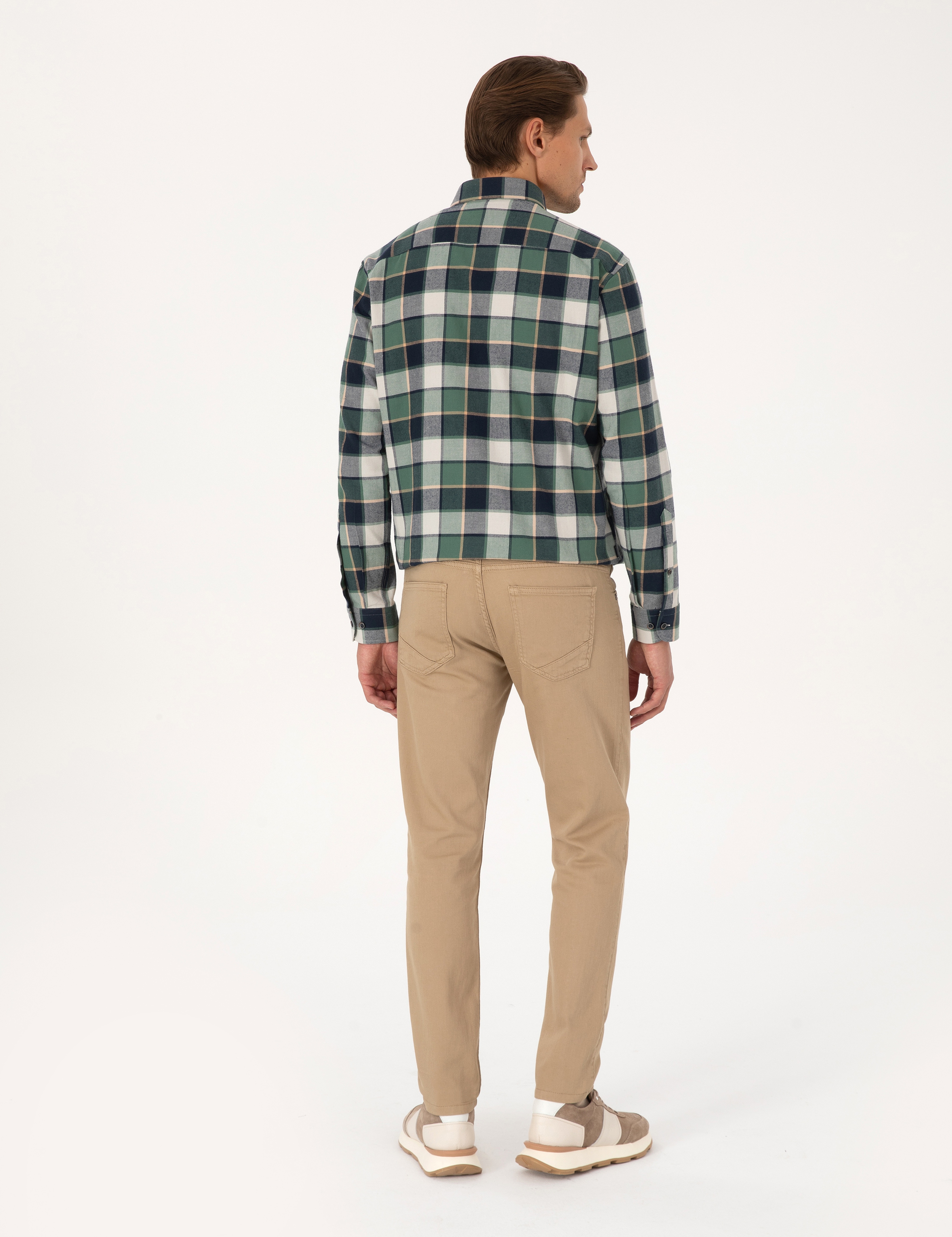 Bej Slim Fit Jean Pantolon - Image 4