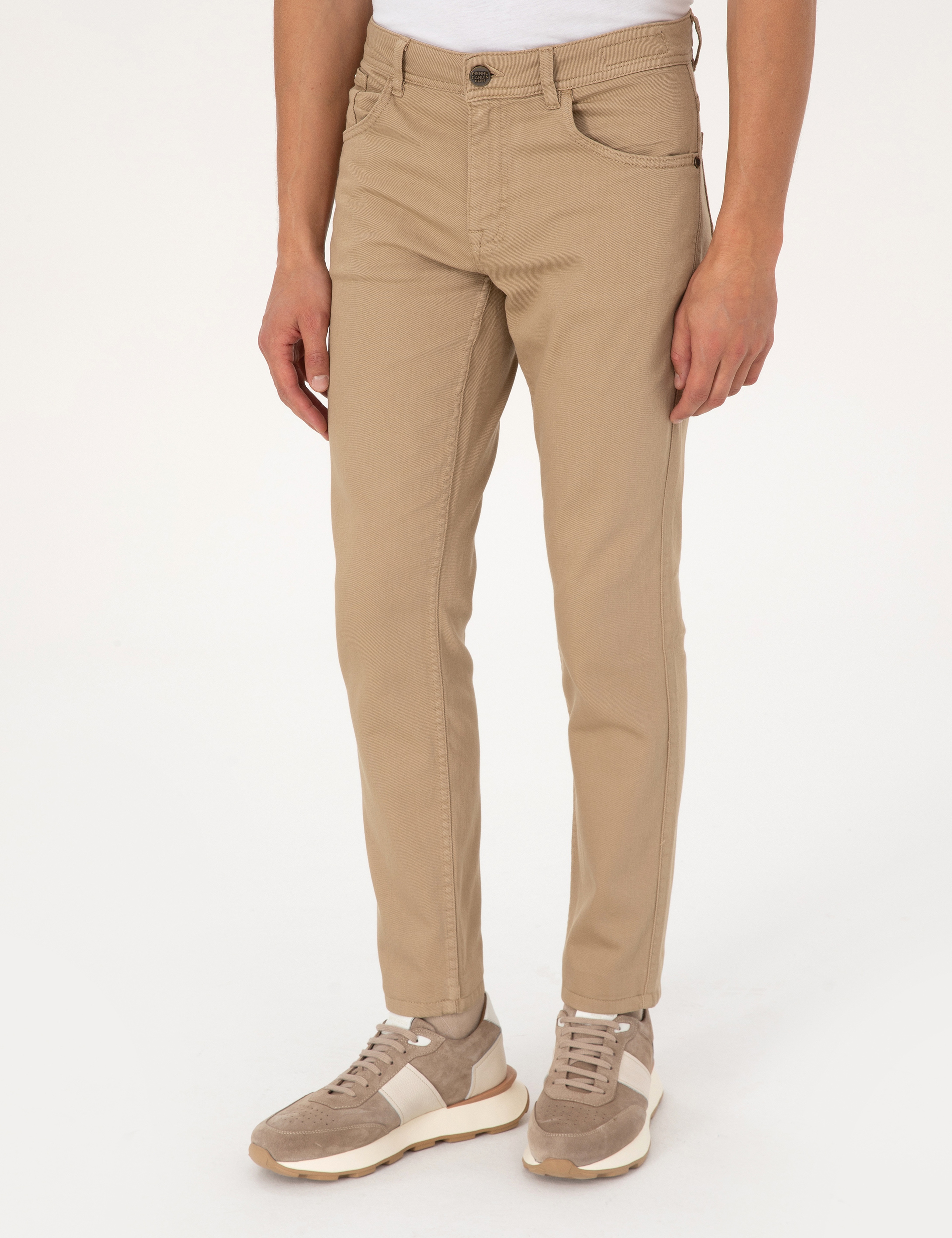 Bej Slim Fit Jean Pantolon - Image 2
