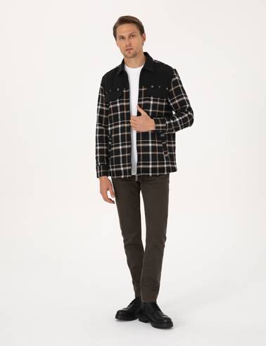 Siyah Comfort Fit Uzun Kollu Gömlek