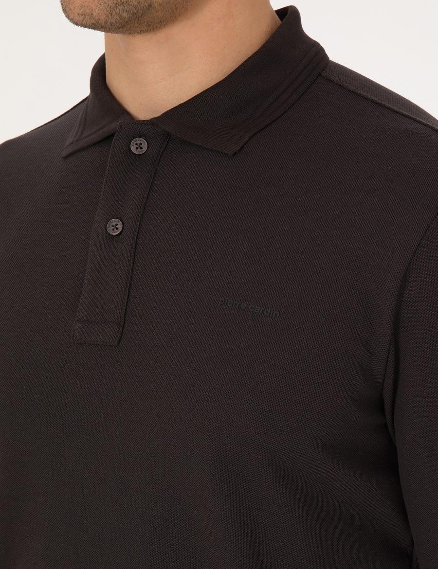 Koyu Kahverengi Slim Fit Sweatshirt